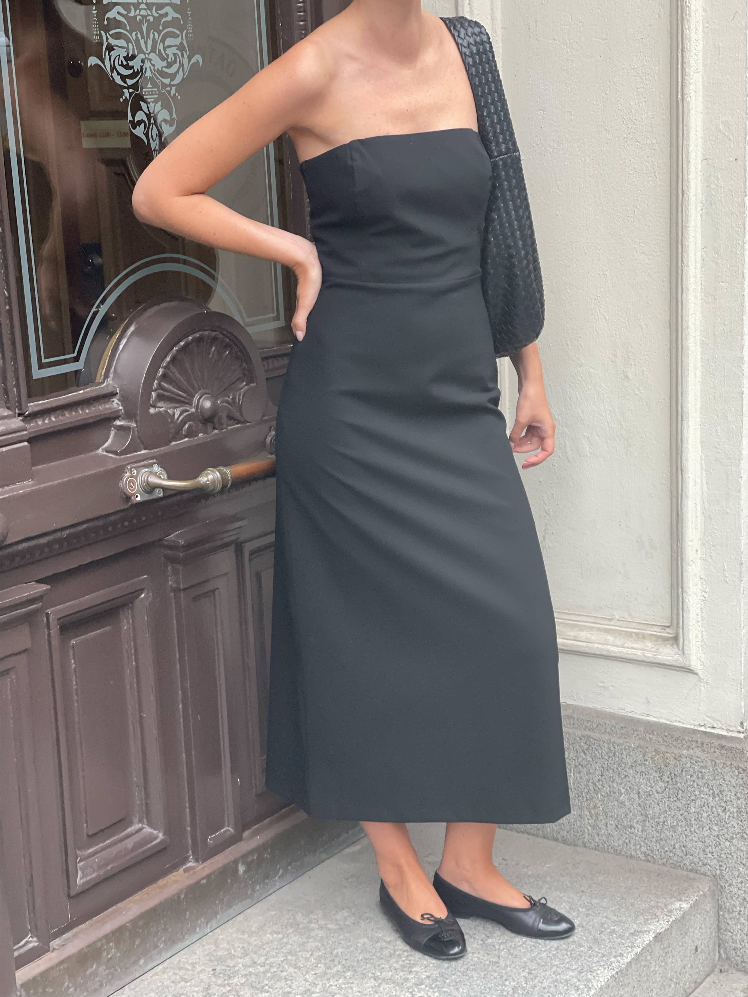 Midi Tube Dress Black - Black | Djerf Avenue