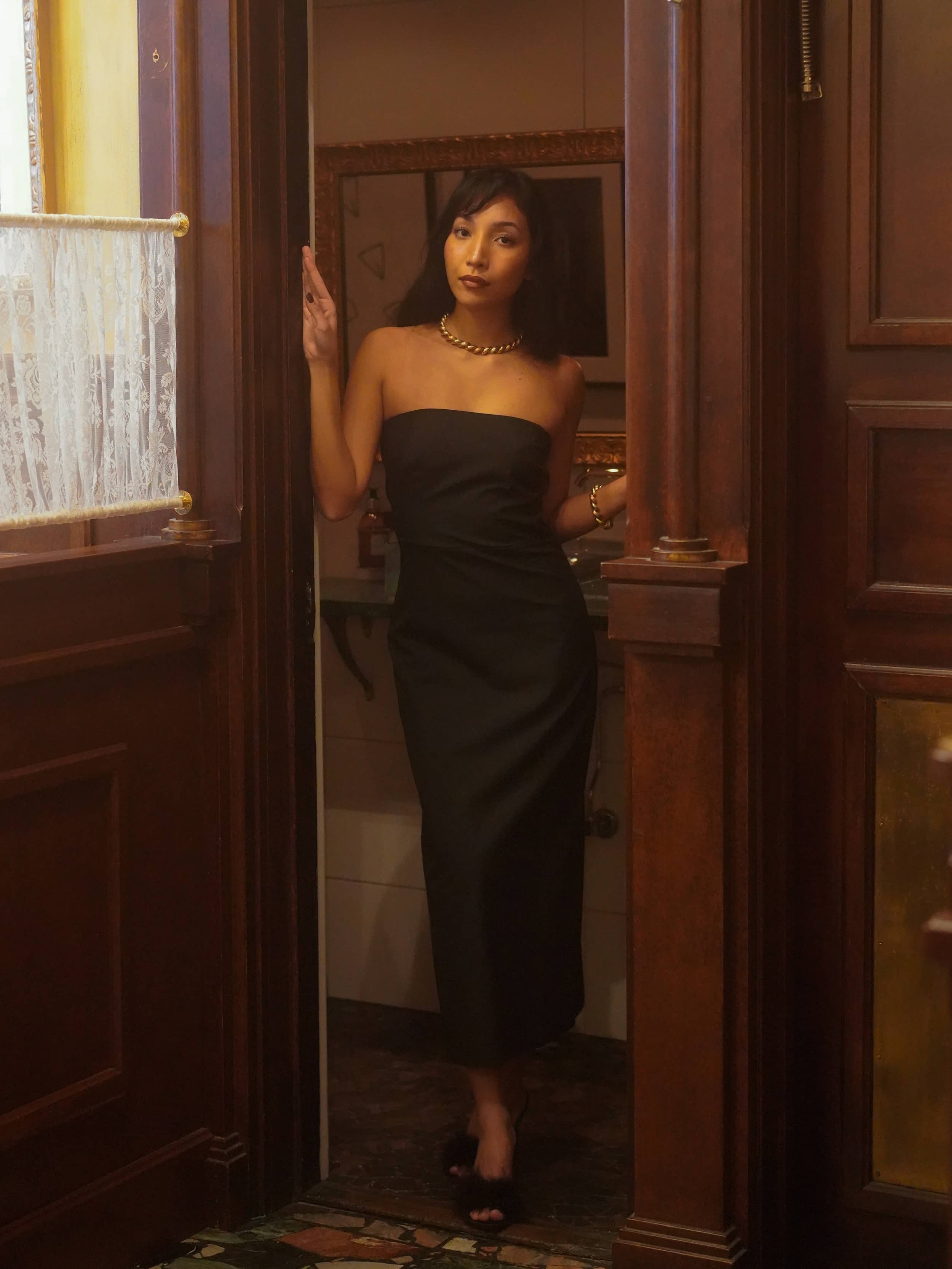 Midi Tube Dress Black - Black | Djerf Avenue