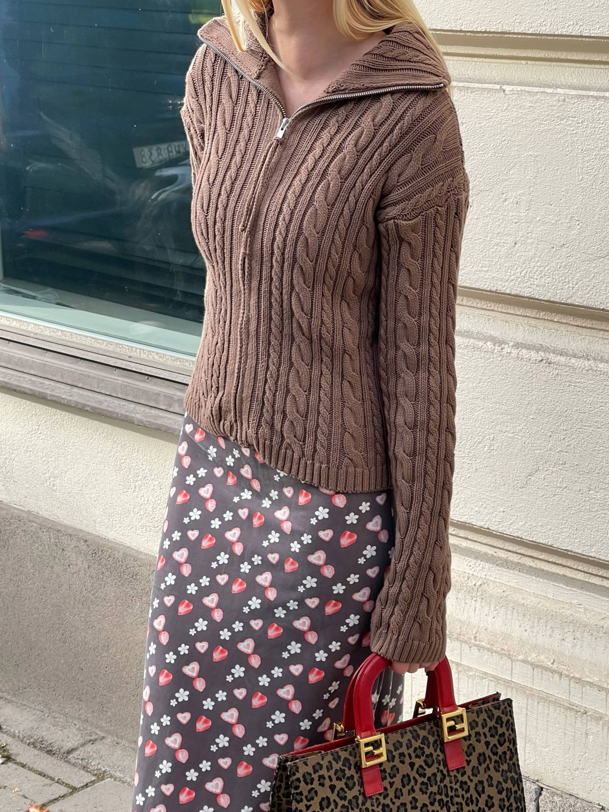 Ready Set Go Cardigan Brown - Brown | Djerf Avenue