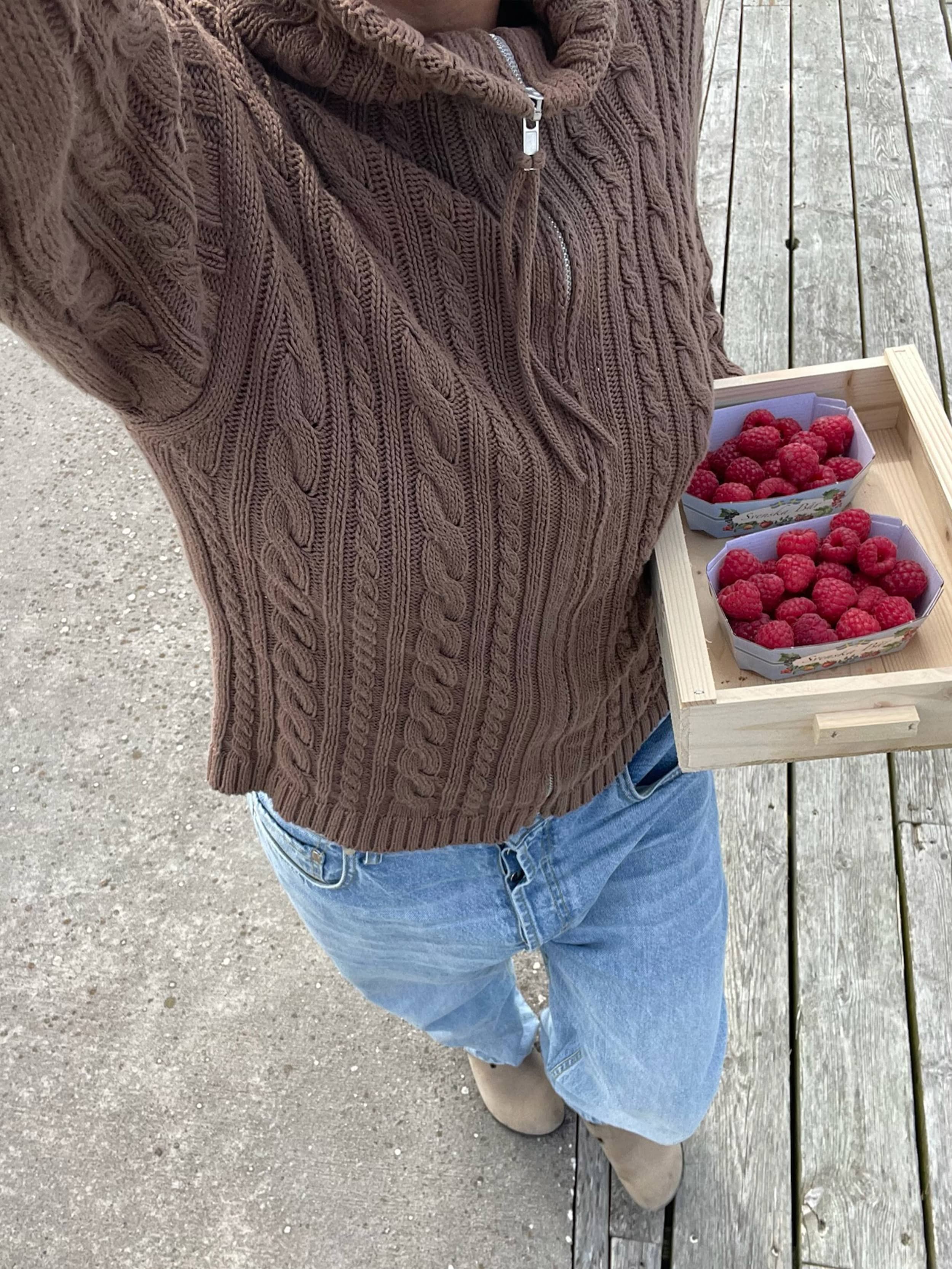 Ready Set Go Cardigan Brown - Brown | Djerf Avenue