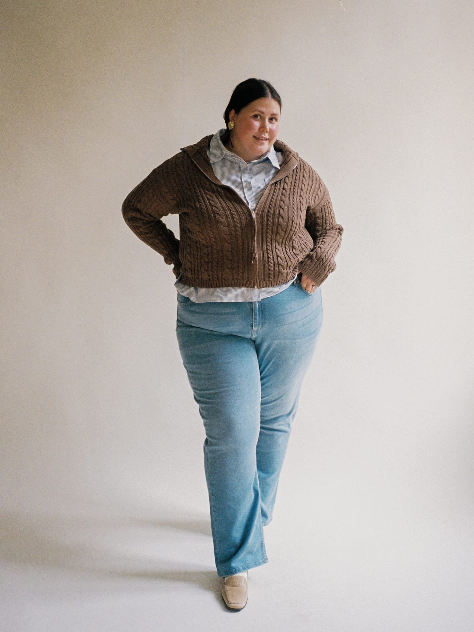 Ready Set Go Cardigan Brown