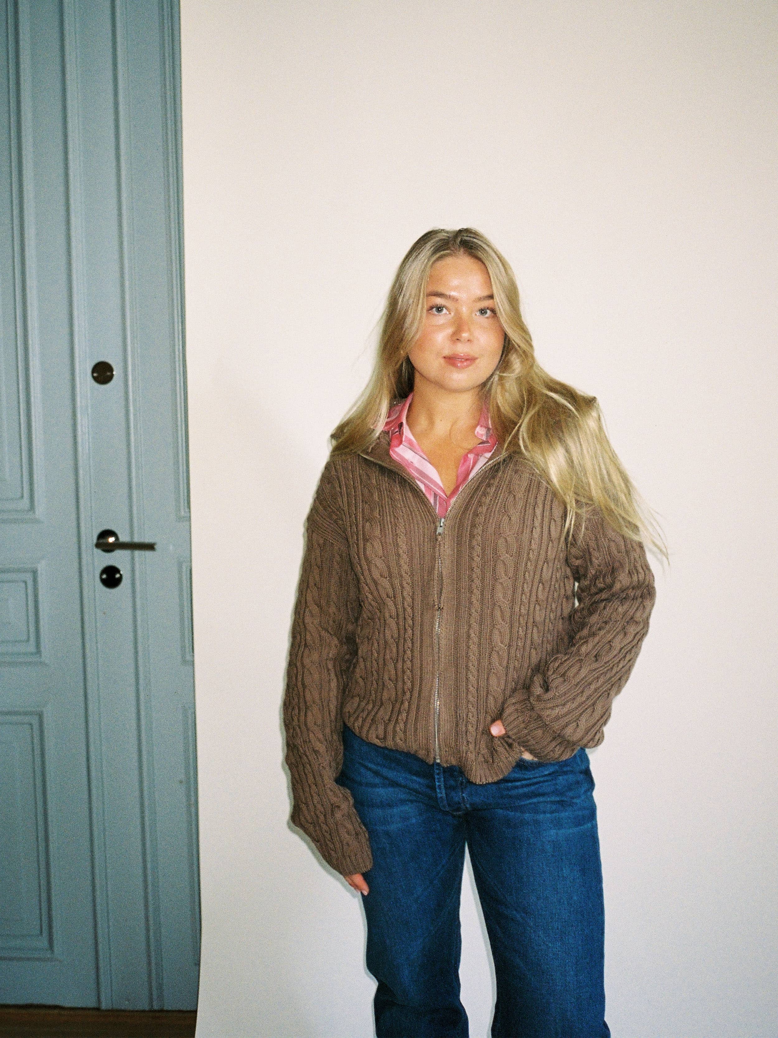 Ready Set Go Cardigan Brown - Brown | Djerf Avenue