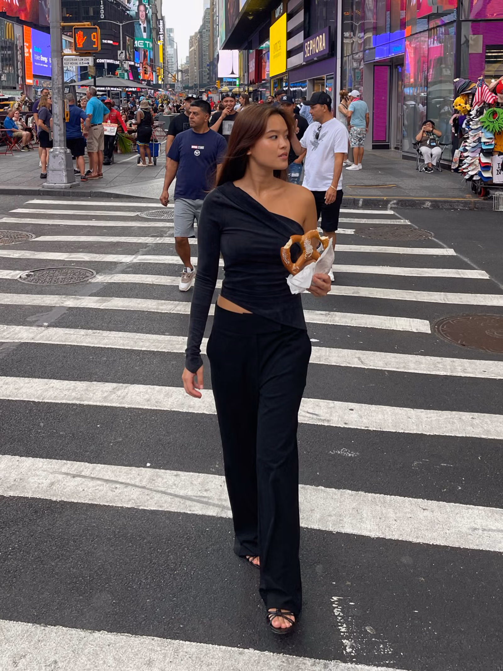 Midnight One Shoulder Top Ash