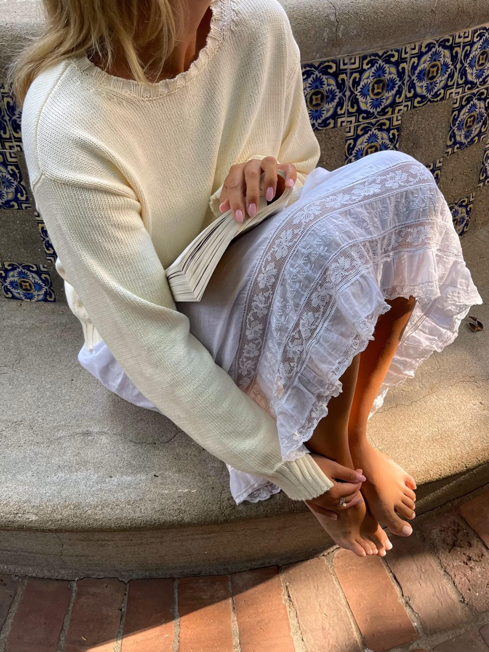 Heavy Crewneck Sweater Cream
