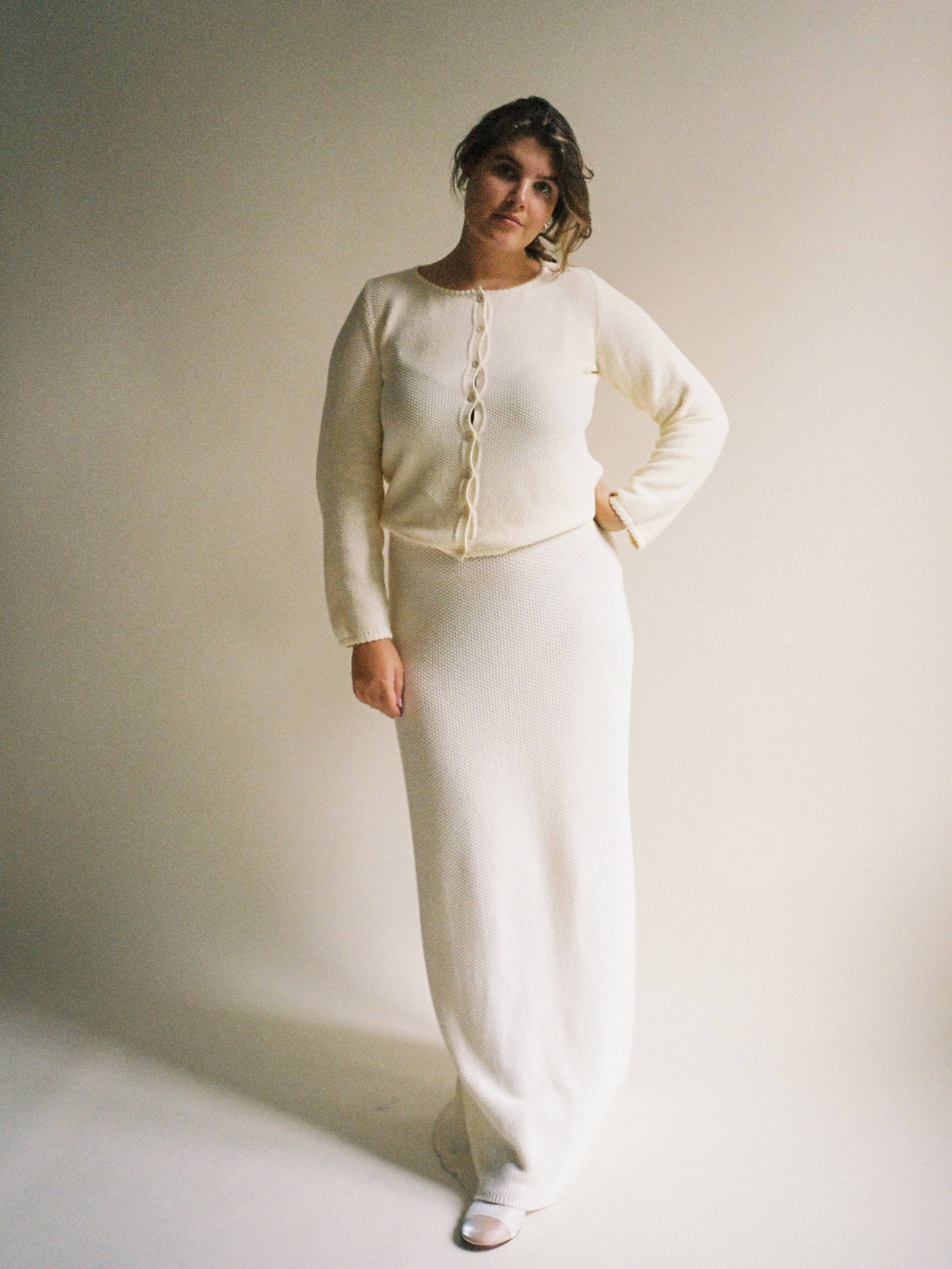 Amorini Cardigan Cream - Cream | Djerf Avenue