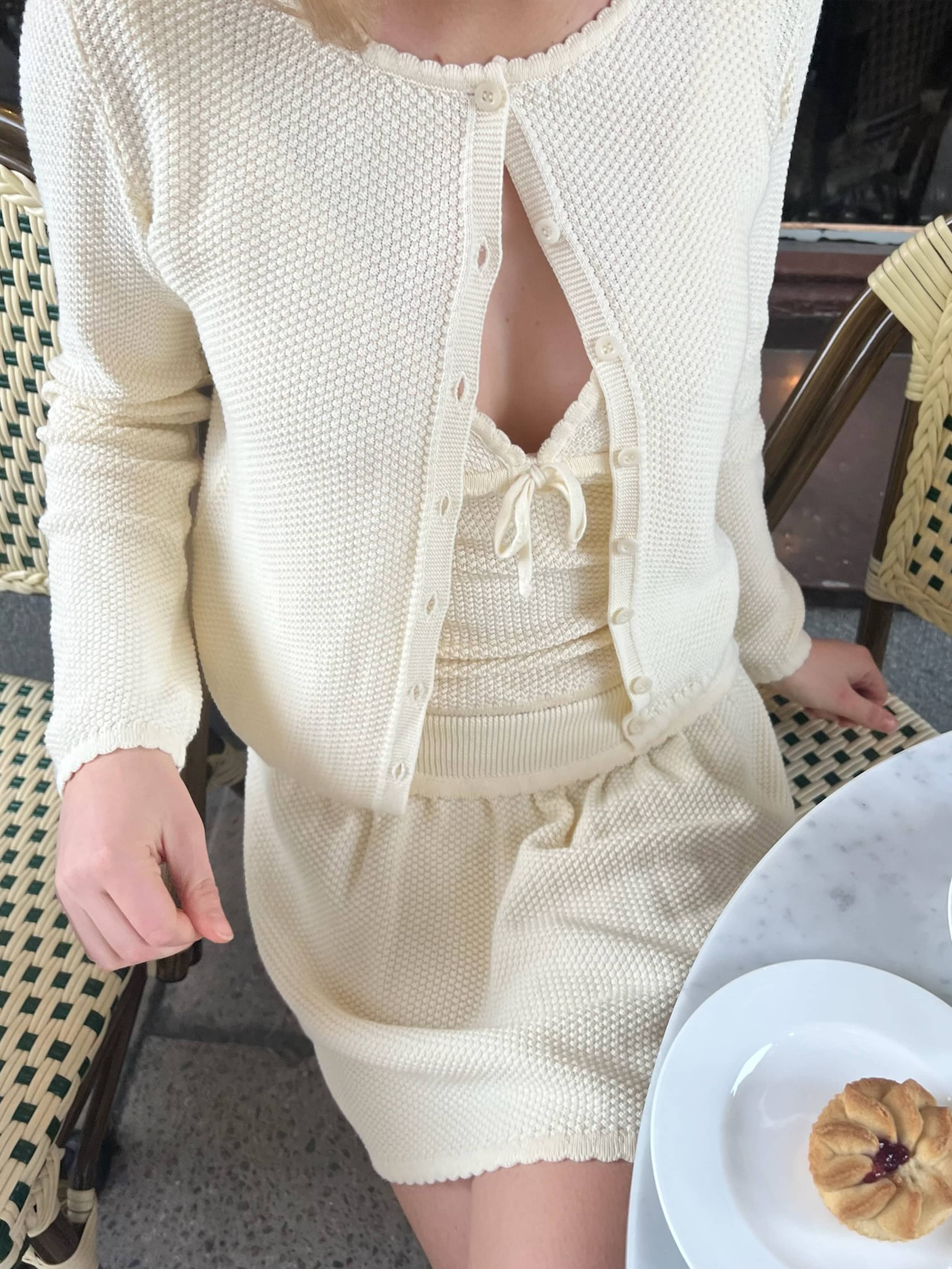 トップス MARNO Lizzy knit cardigan cream Lizzy knit cardigan – MARNO