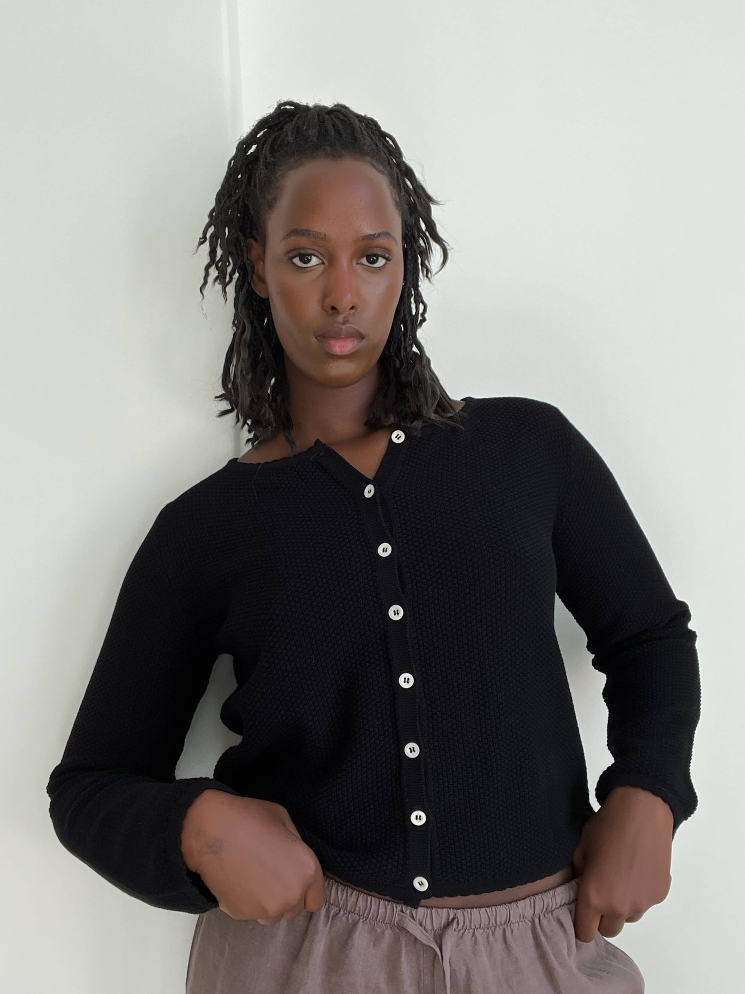 Amorini Cardigan Black - Black | Djerf Avenue