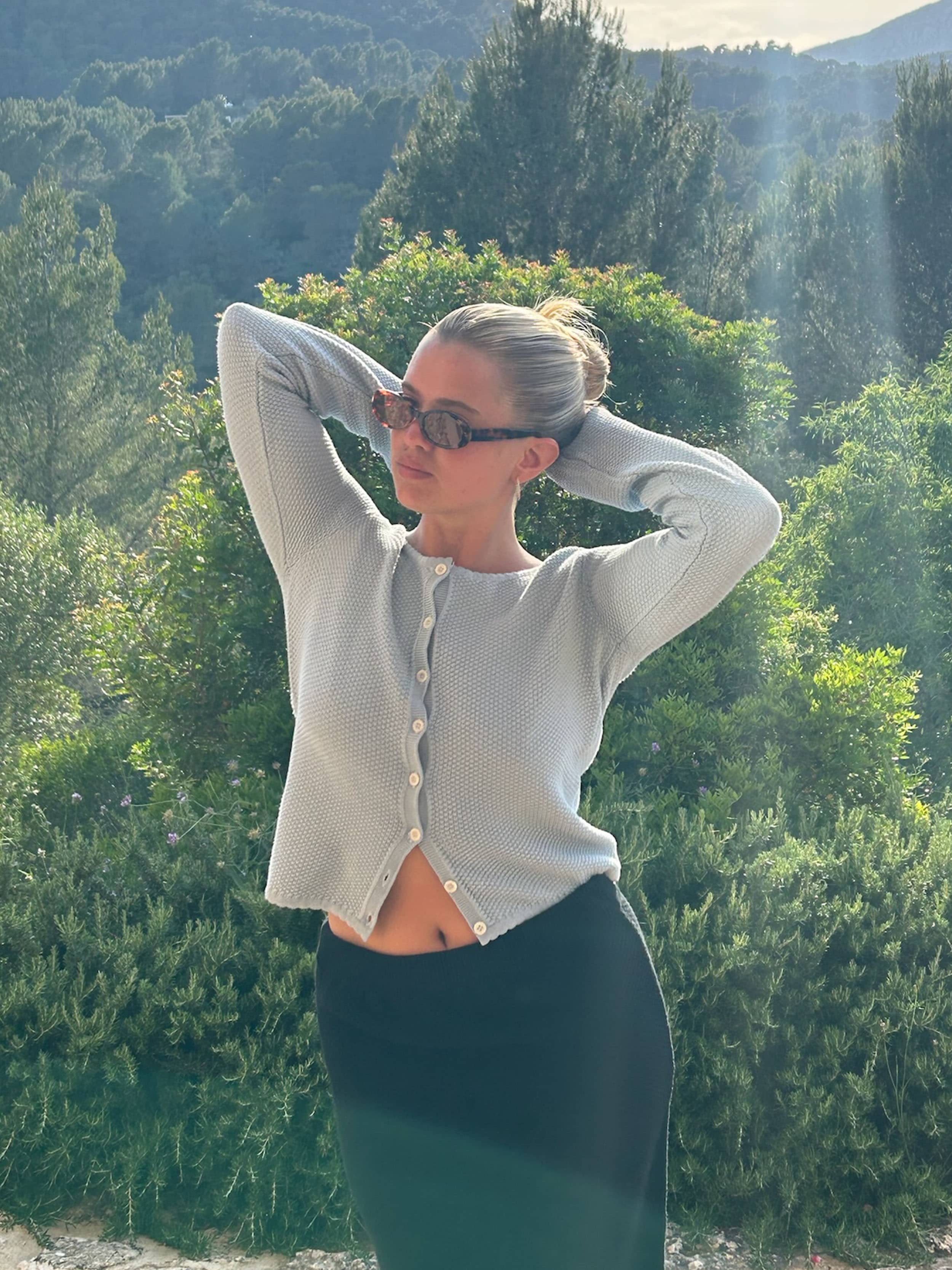 Amorini Cardigan Blue - Blue | Djerf Avenue
