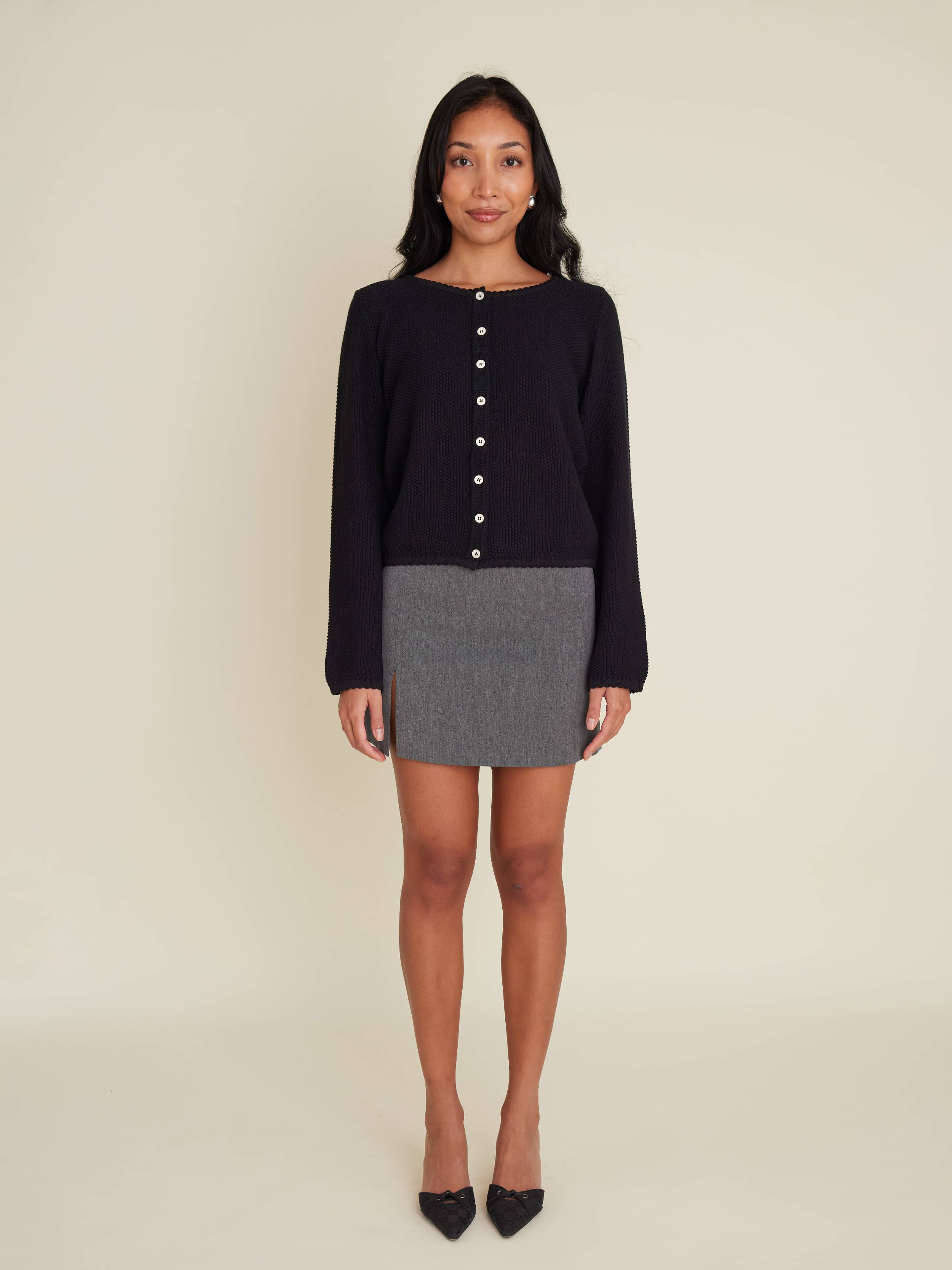 Amorini Cardigan Black - Black | Djerf Avenue