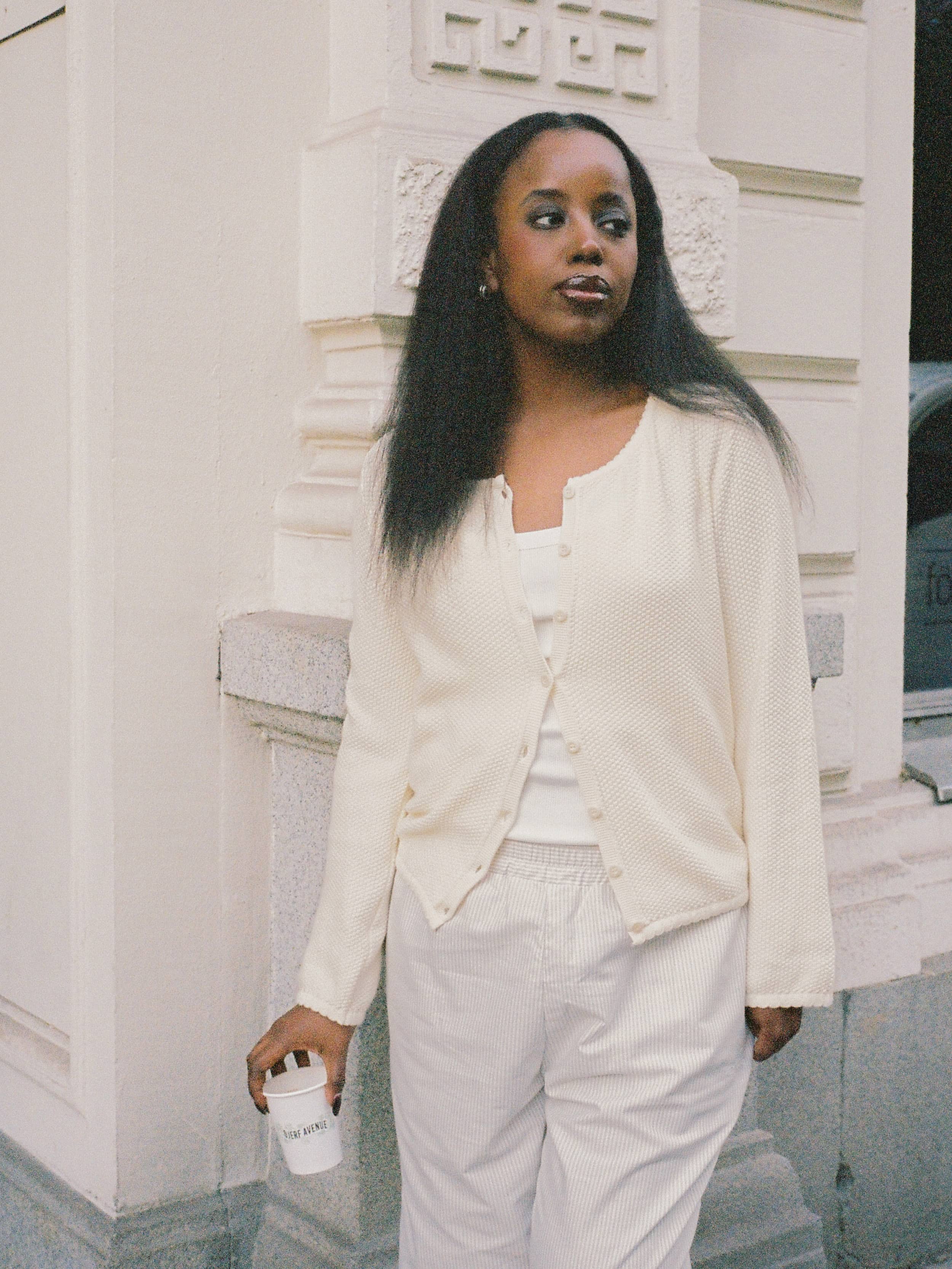 Amorini Cardigan Cream - Cream | Djerf Avenue