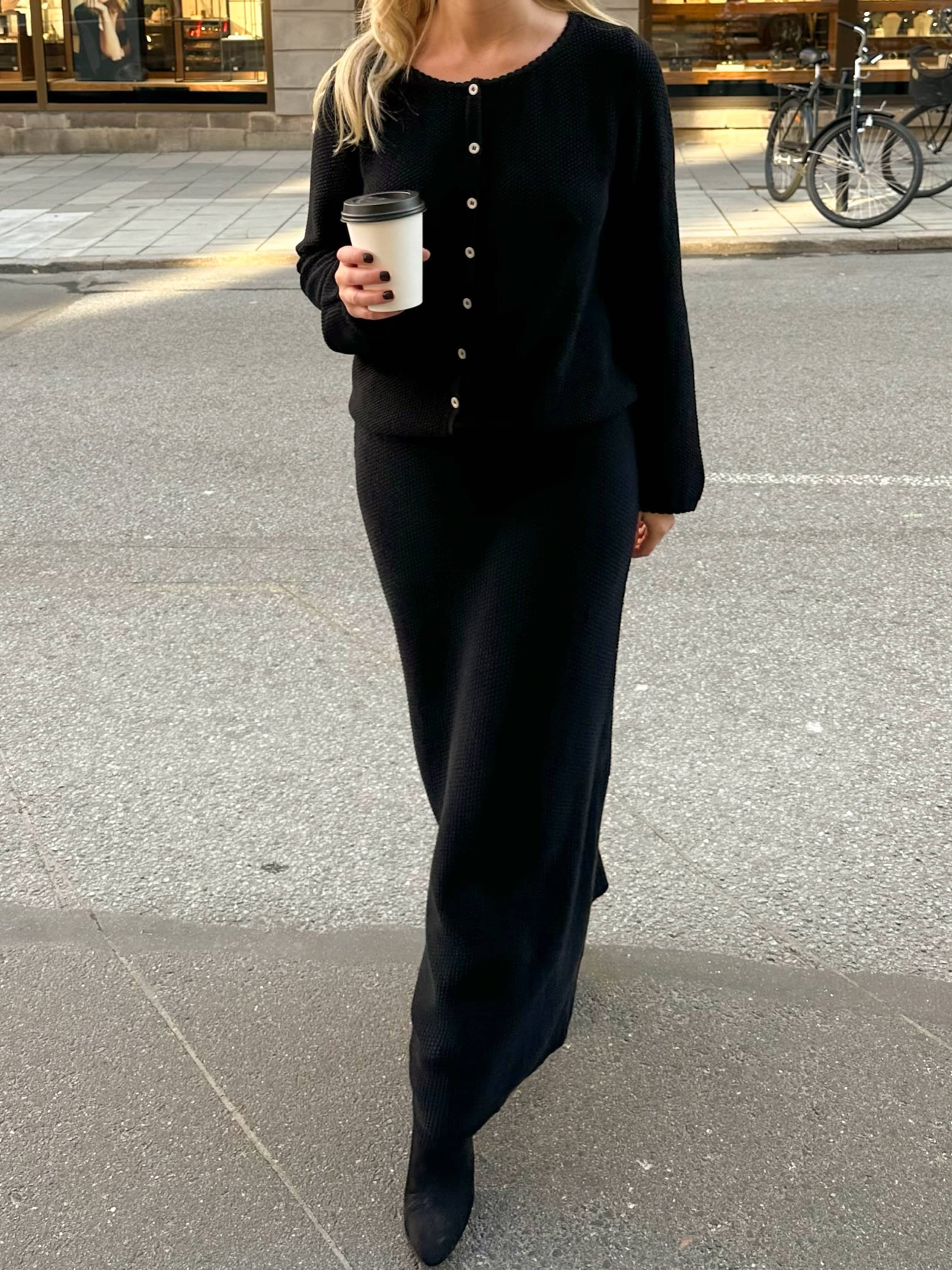 Amorini Cardigan Black - Black | Djerf Avenue