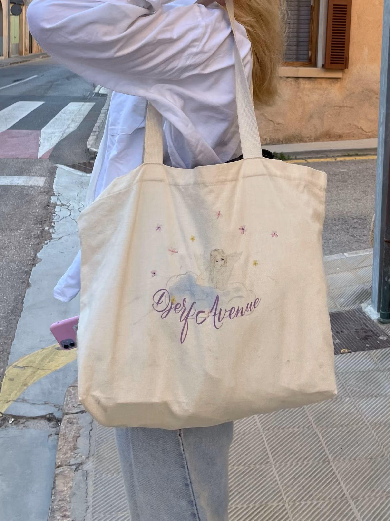 Tote Bag Angel Print