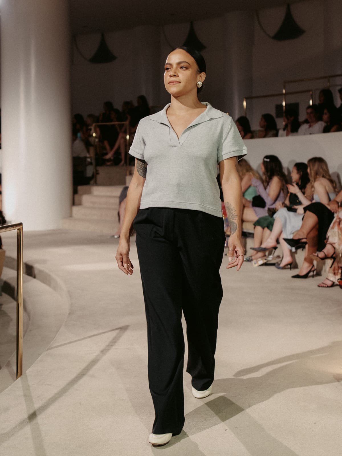 Remake Getaway Short Sleeve Top Grey Melange
