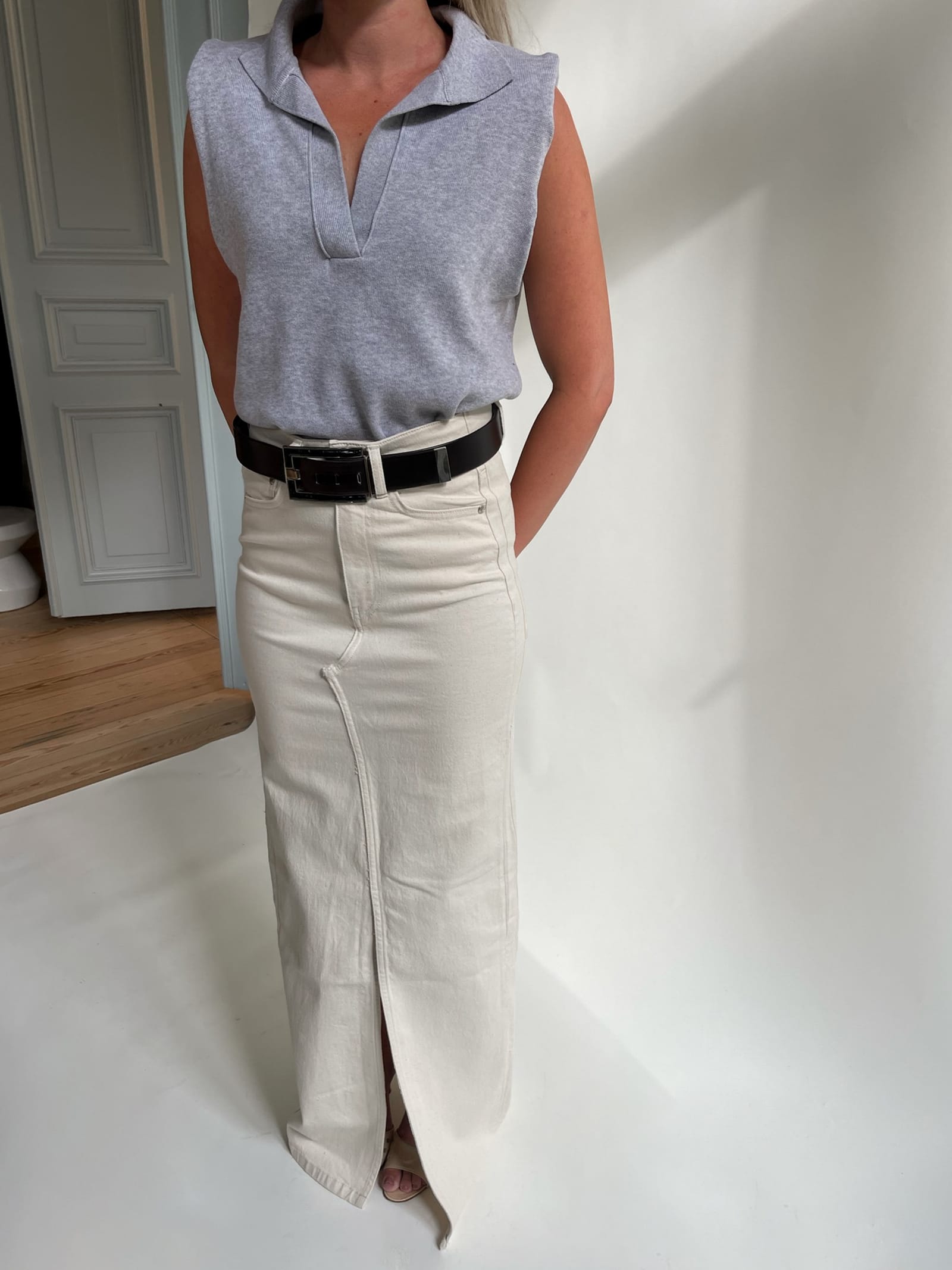 Remake Getaway Vest Grey Melange