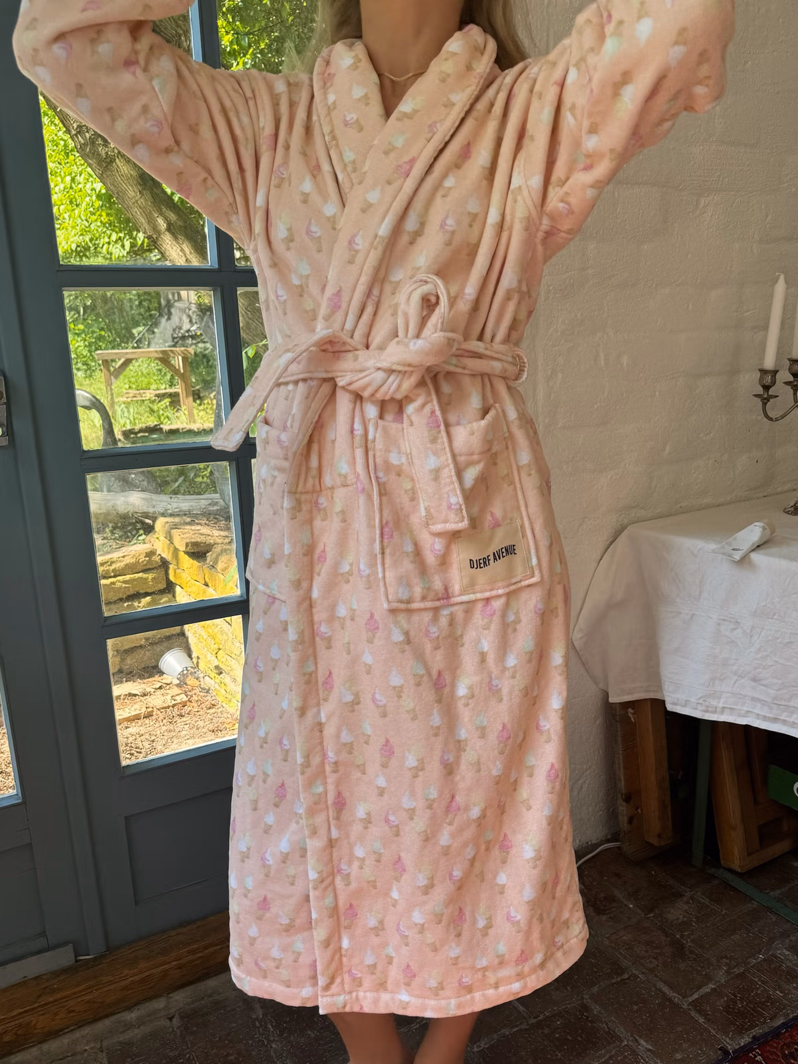 summer dressing robe Plus Size - Women's Eileen West Summer Breeze Cotton Robe - Pink - 3X-Large