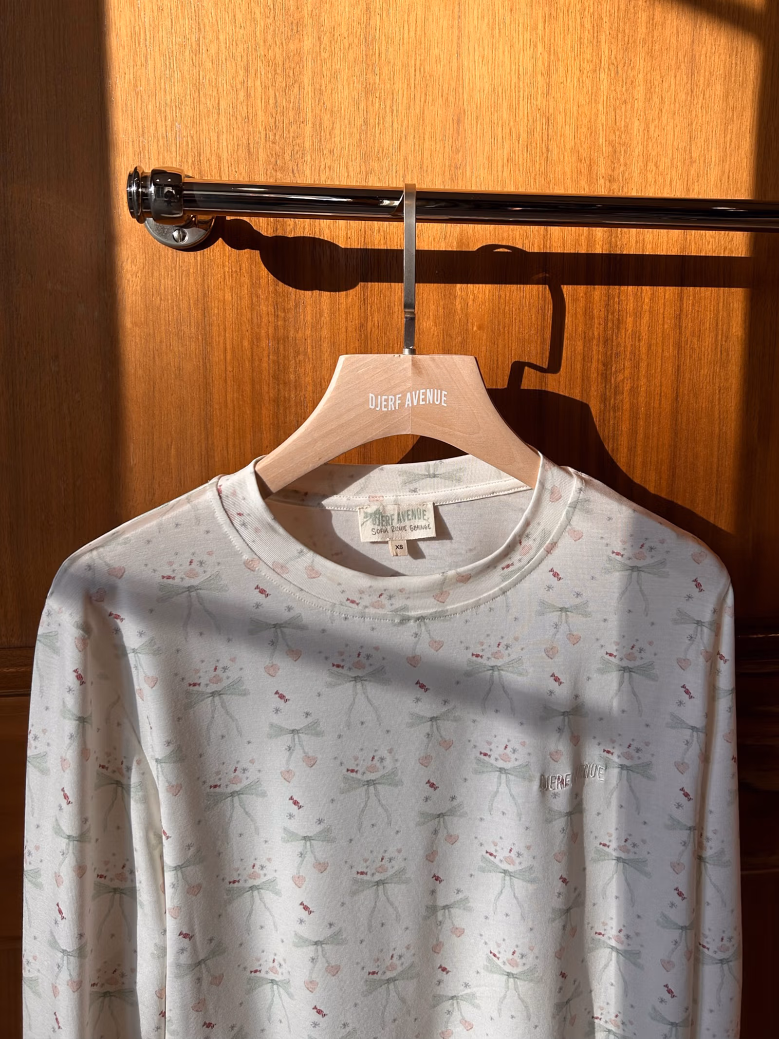 Go Slow Long Sleeve Top Holiday Bow