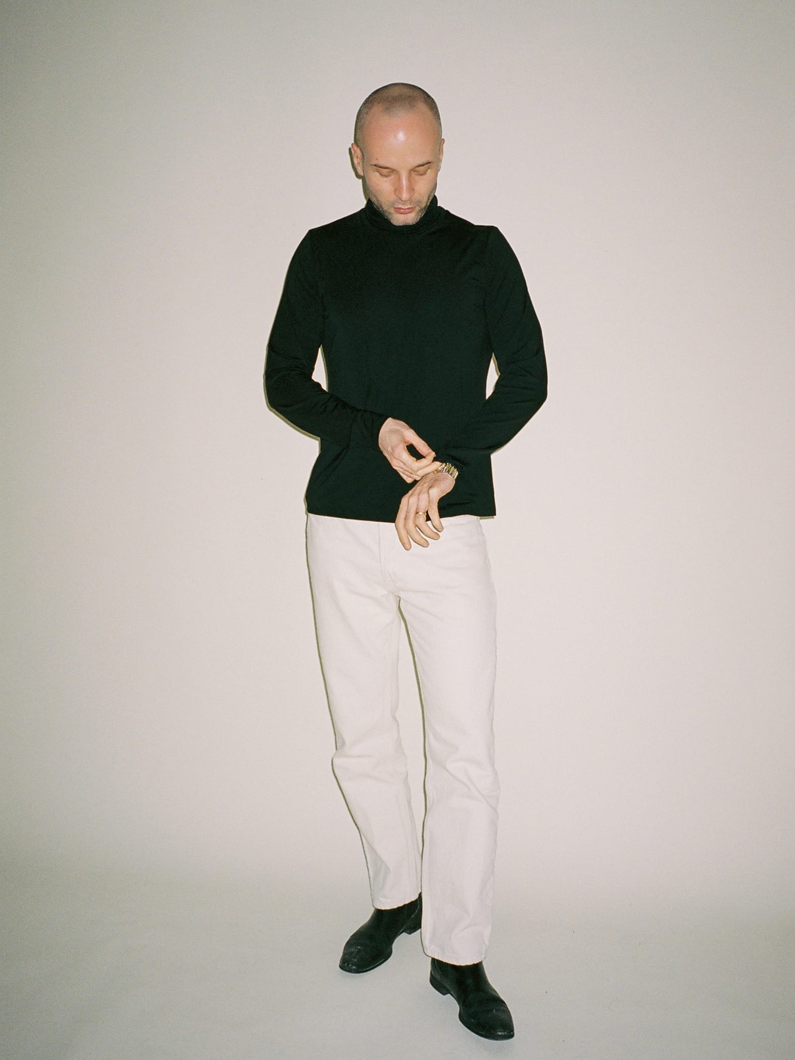 Daily Turtleneck Top Black