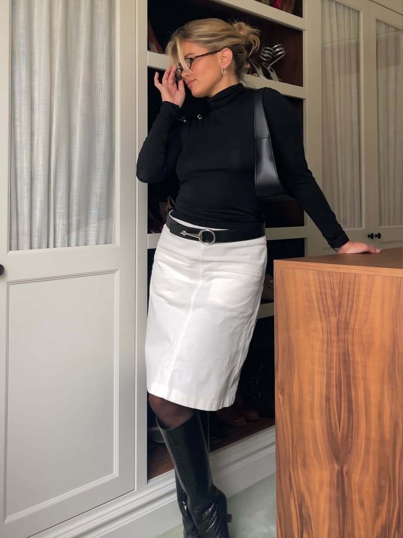 Daily Turtleneck Top Black