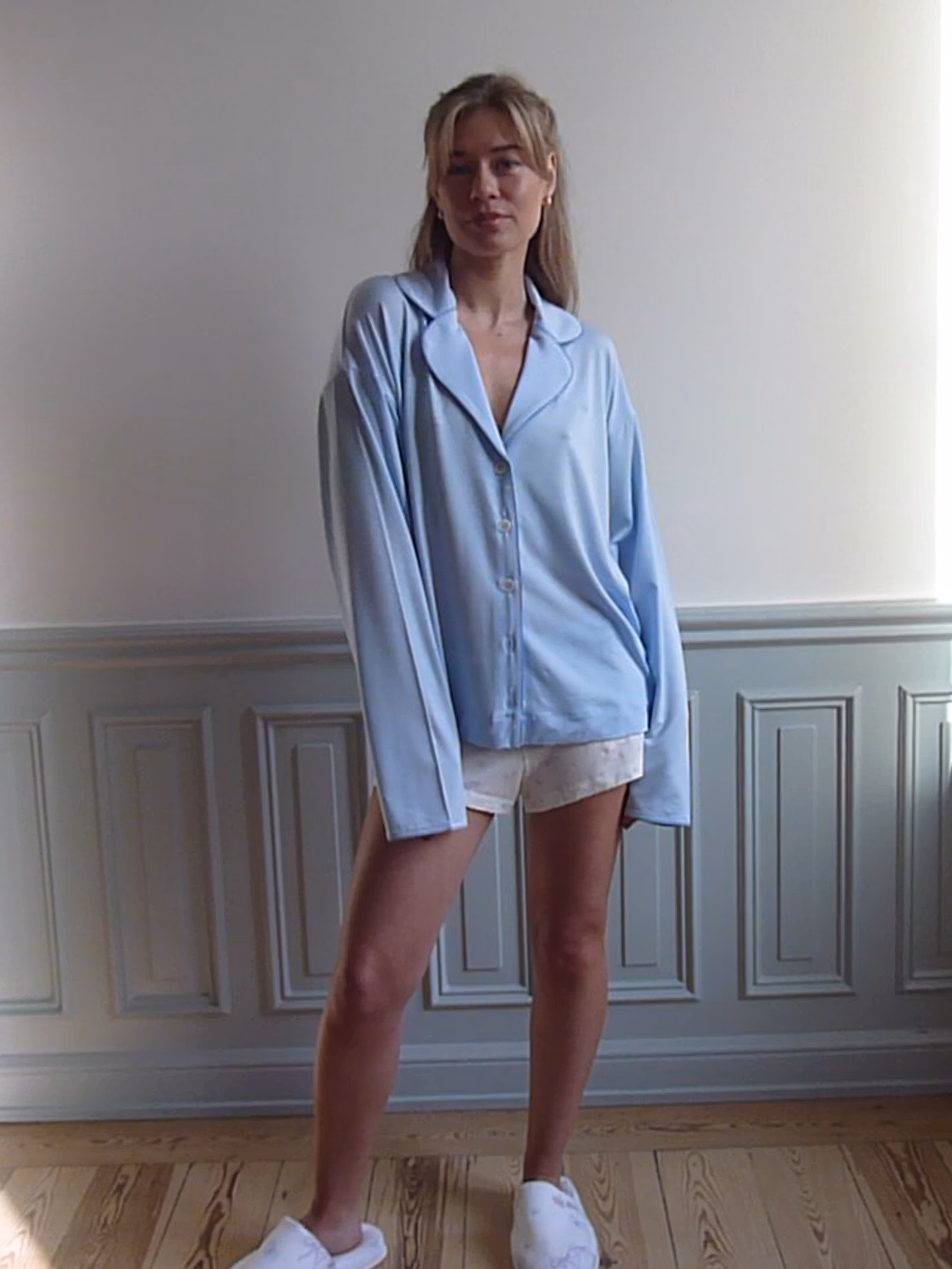 Go Slow PJ Shirt Blue