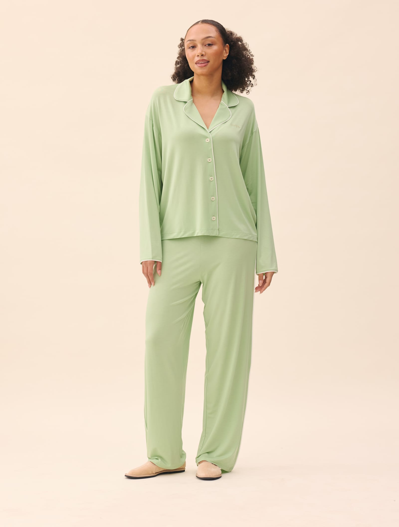 Go Slow PJ Shirt Pistachio