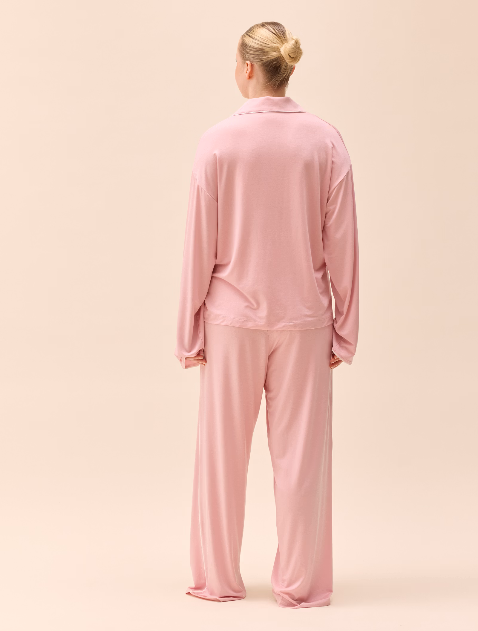 Go Slow PJ Shirt Pink/White