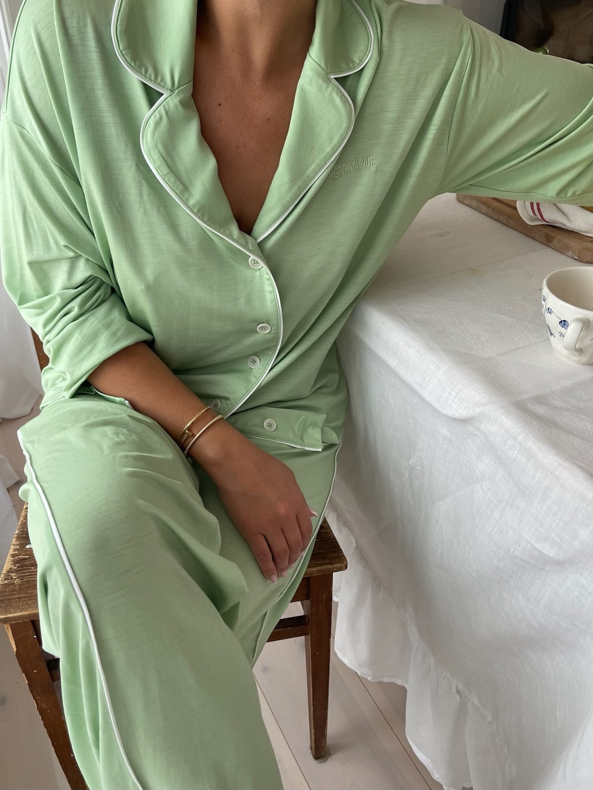 Go Slow PJ Shirt Pistachio