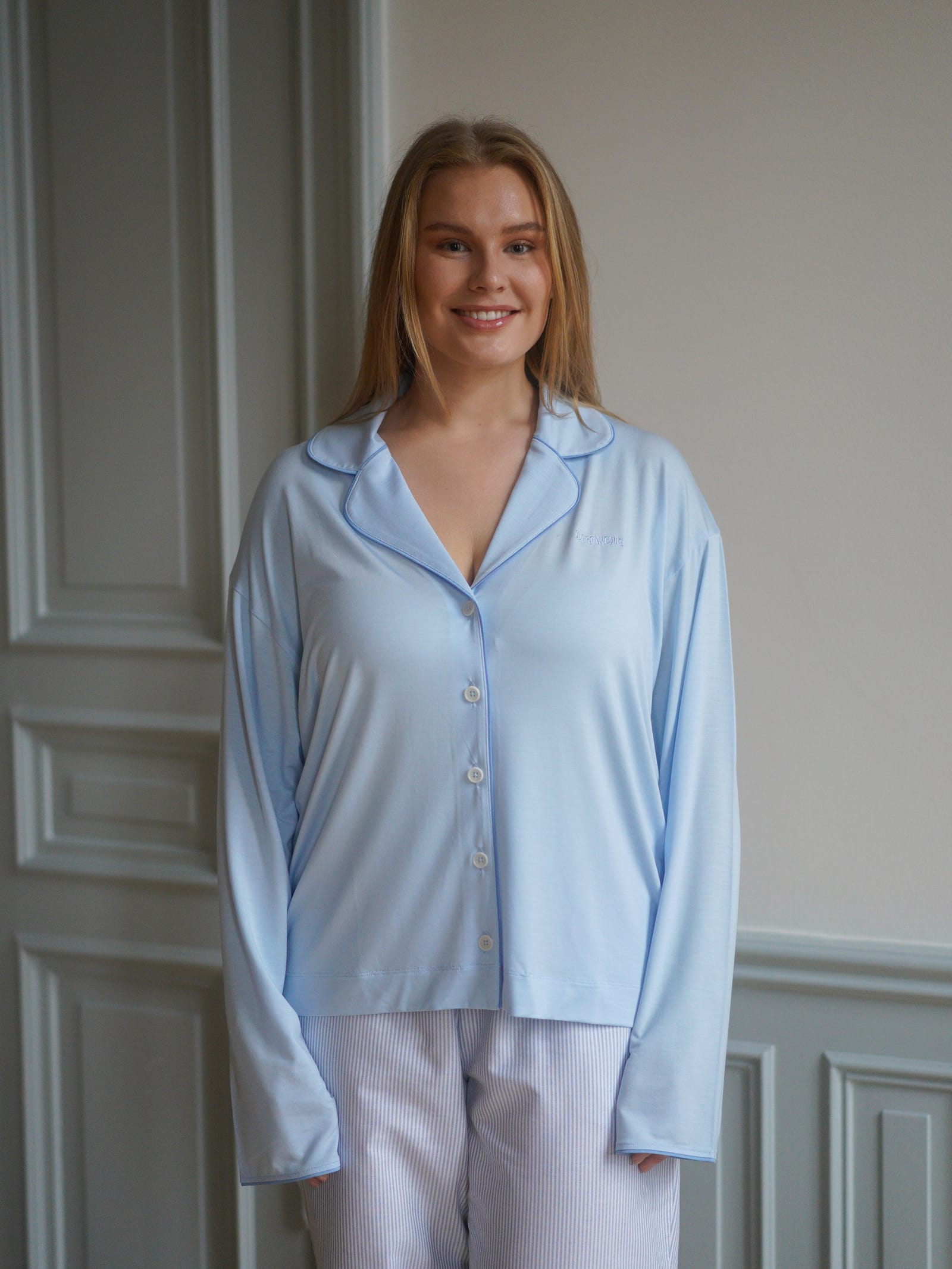 Go Slow PJ Shirt Blue