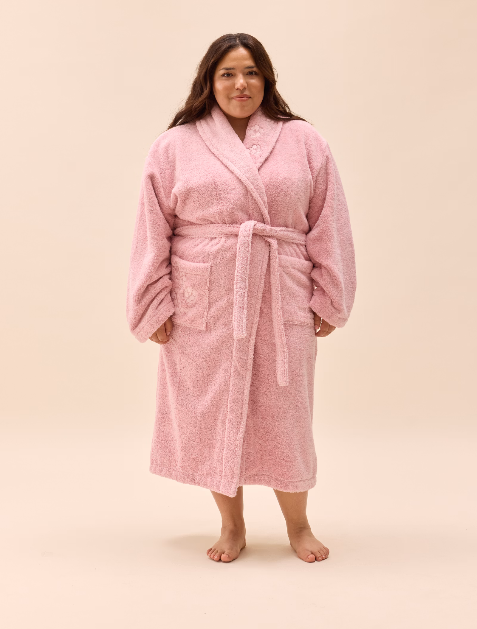 Bath Robe Pink Flower