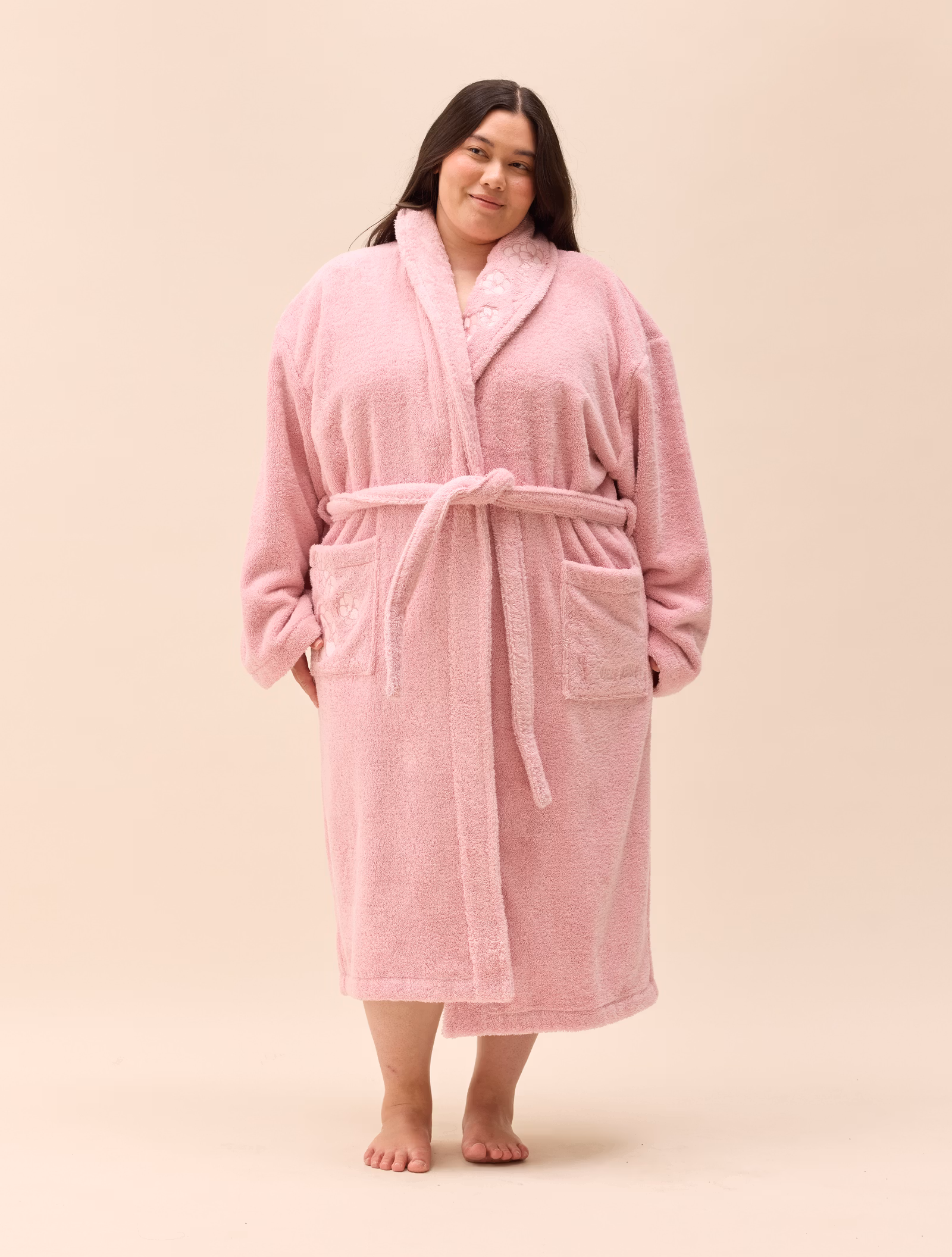 Bath Robe Pink Flower