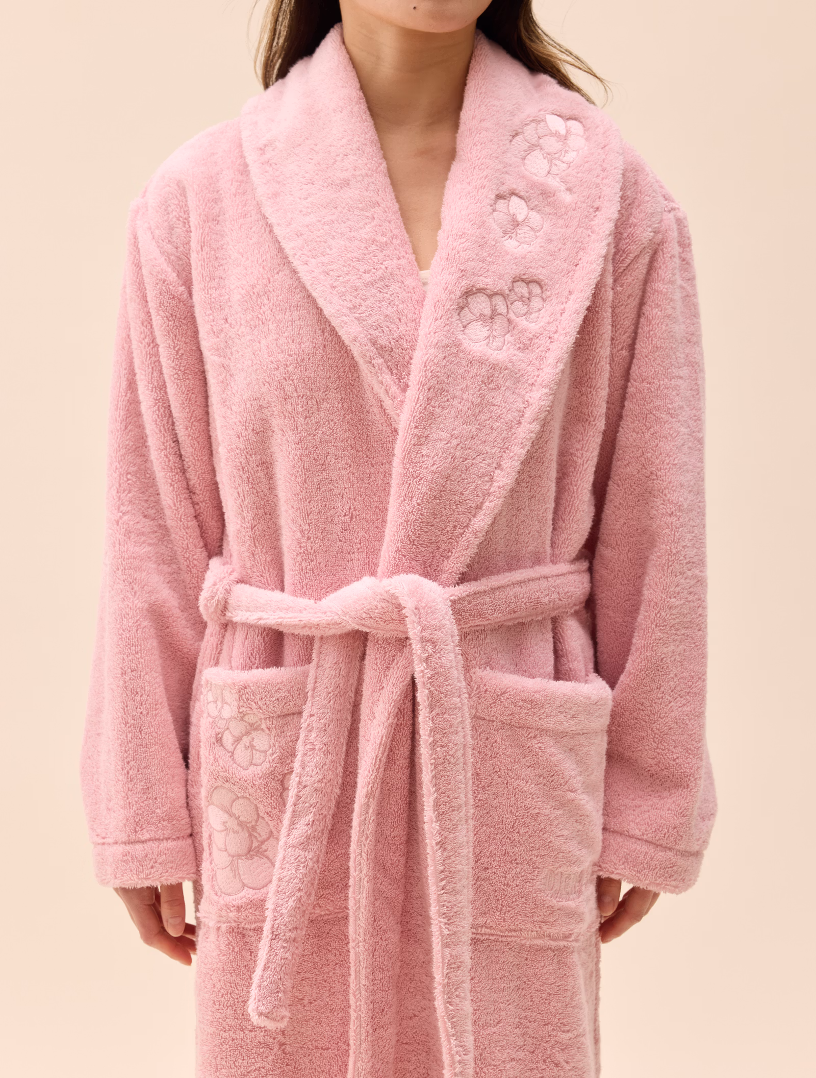 Bath Robe Pink Flower