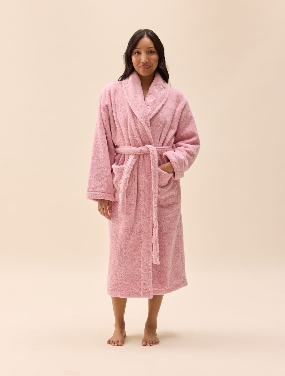 Bath Robe Pink Flower