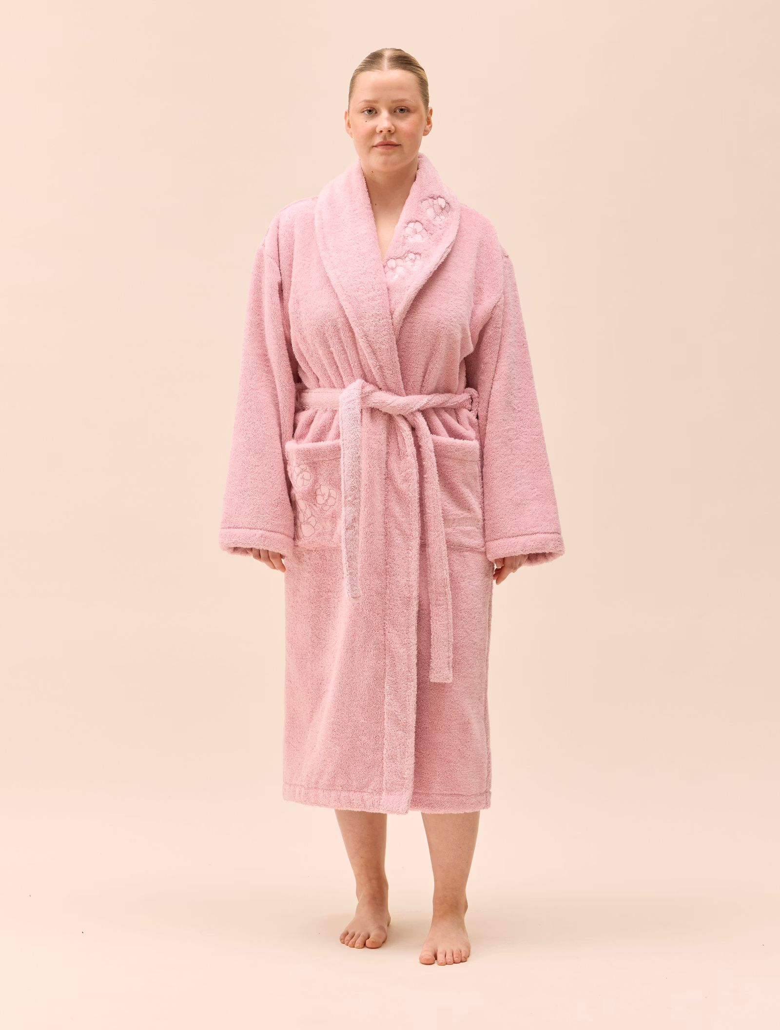 Bath Robe Pink Flower