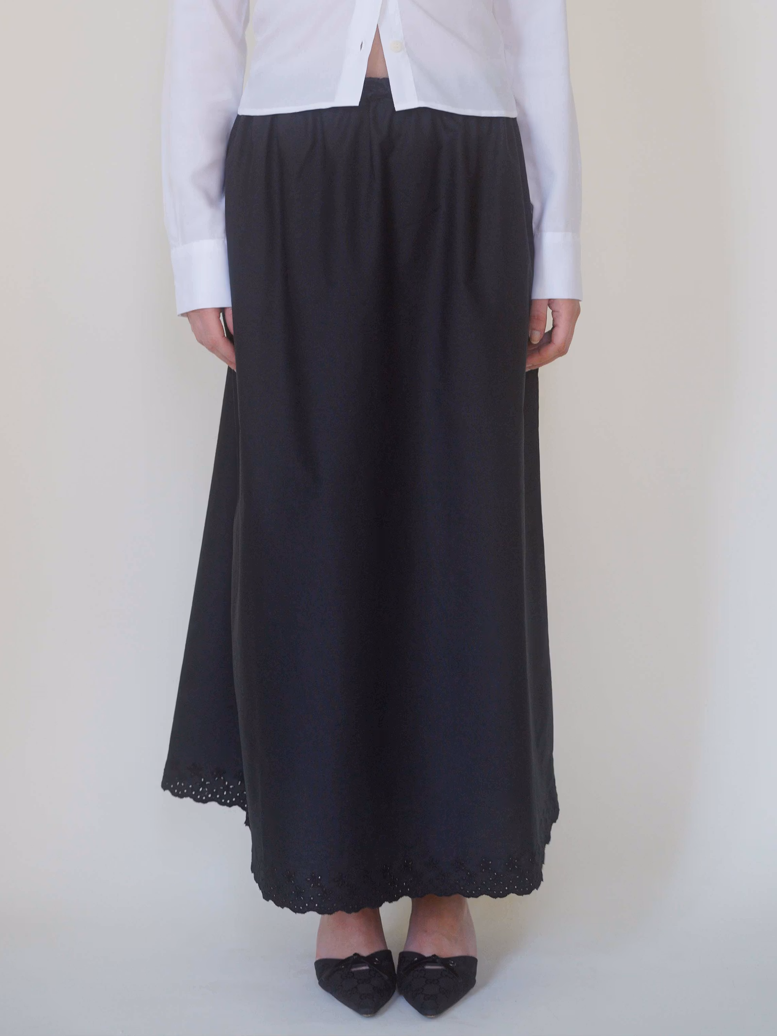 Breezy Midi Skirt Black