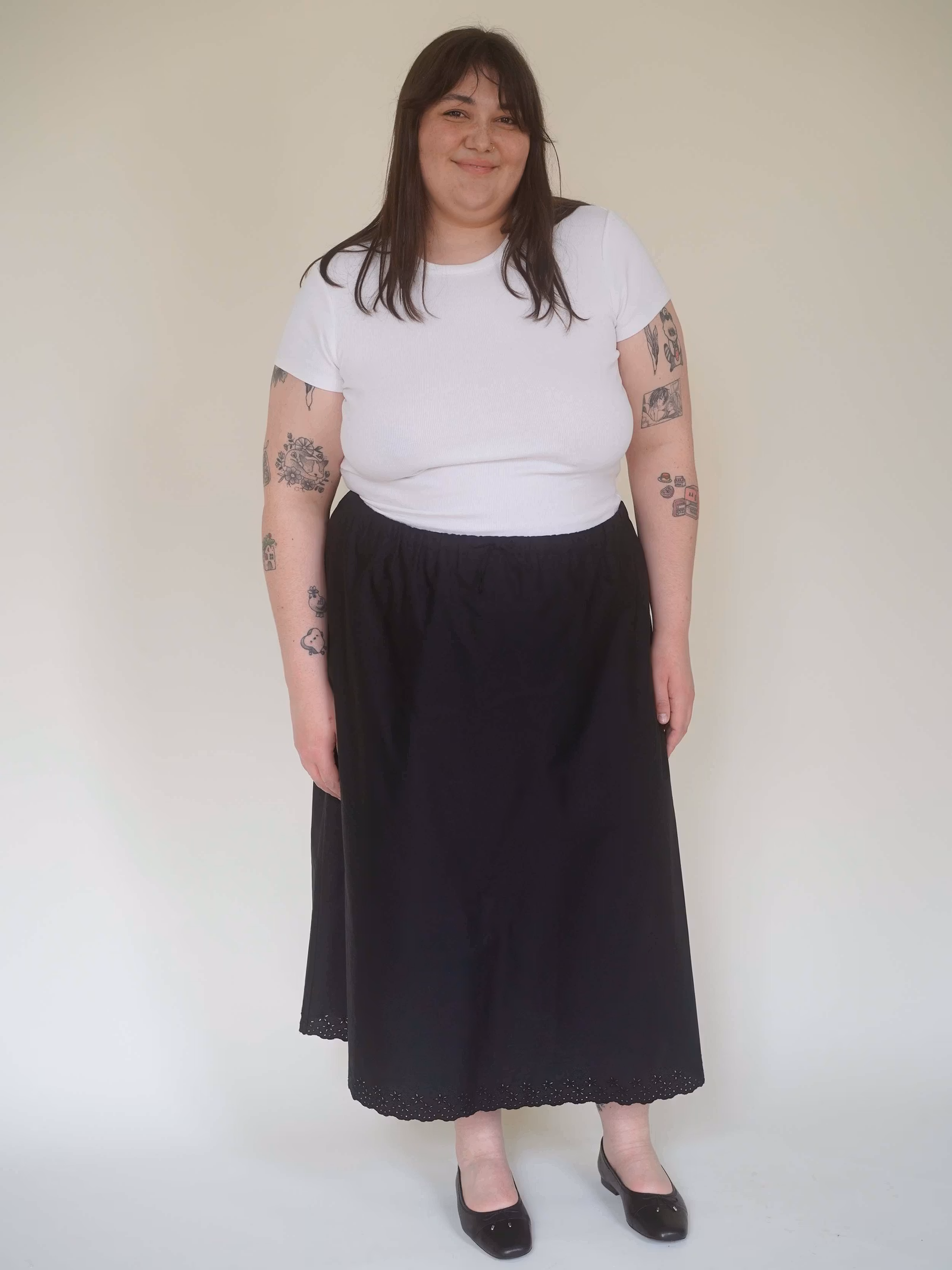 Breezy Midi Skirt Black