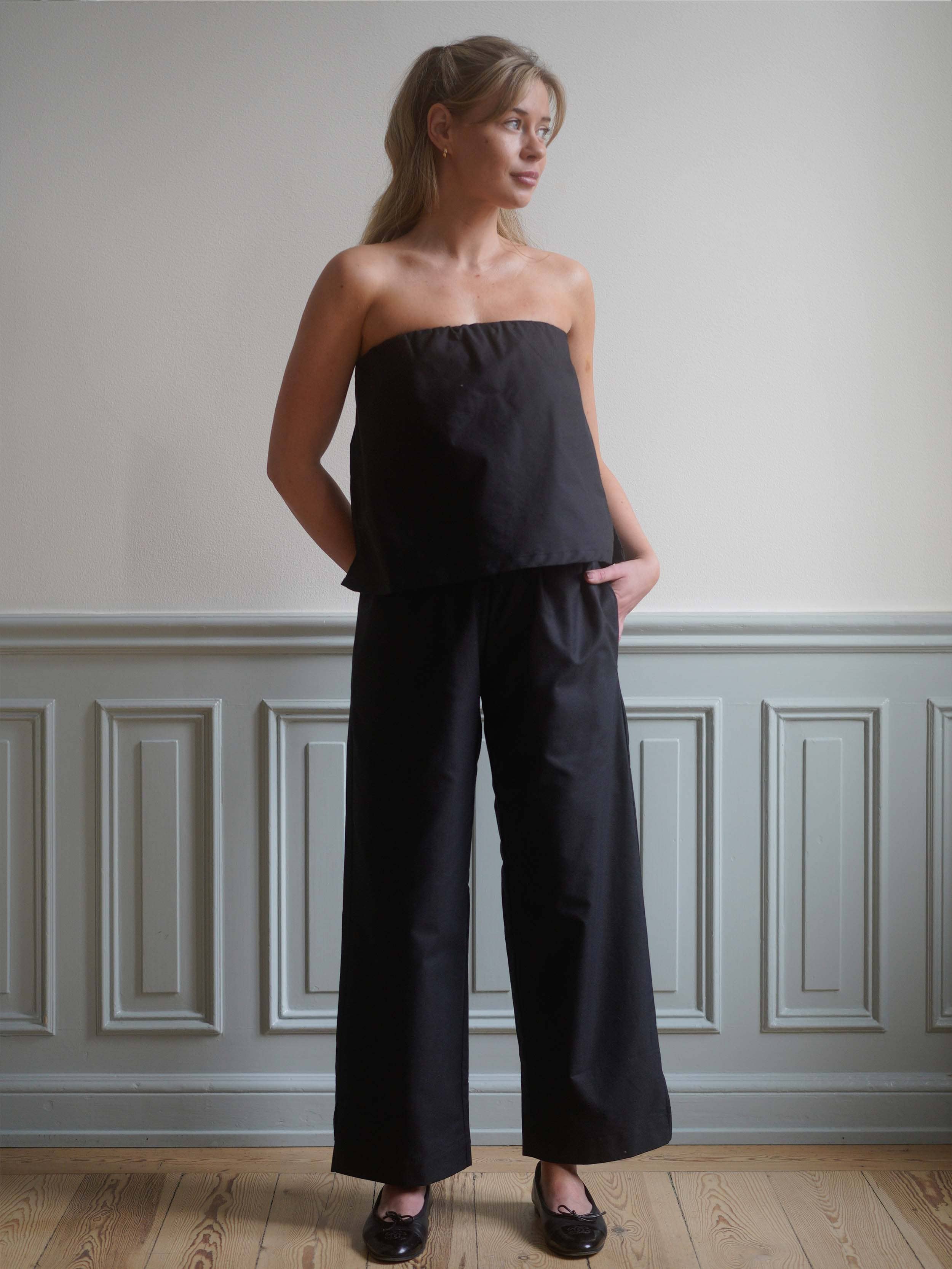 Breezy Ankle Pants Black - Black | Djerf Avenue