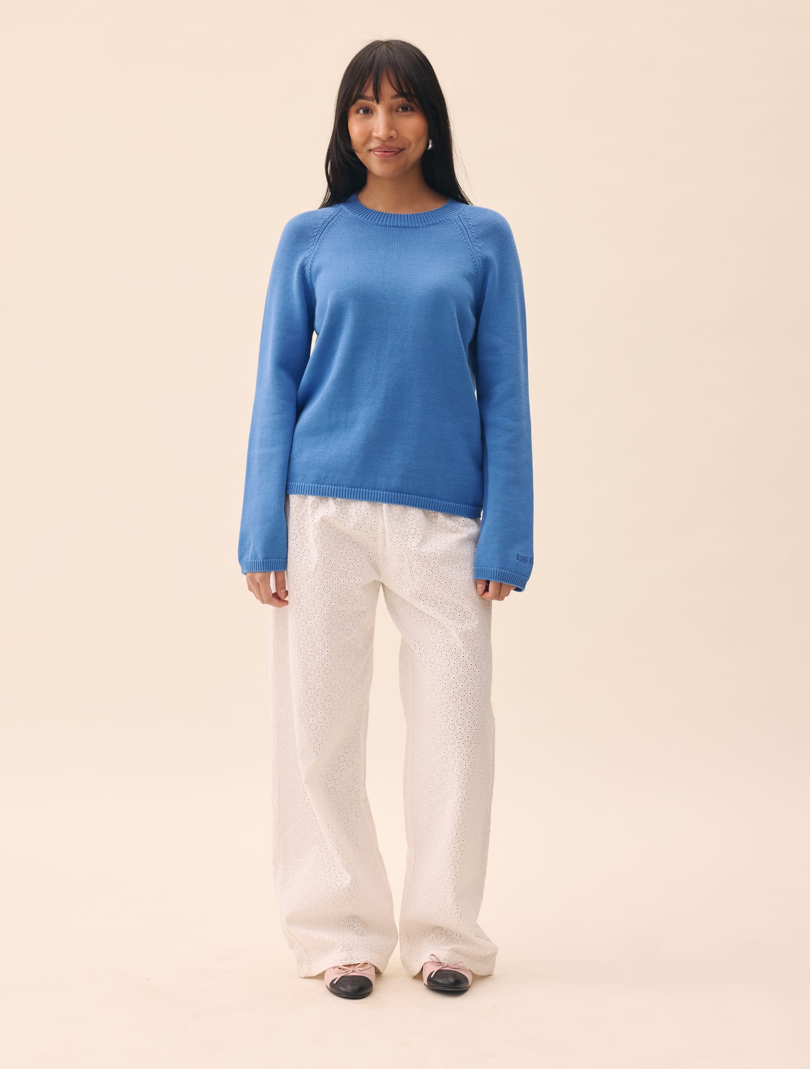 Broderie Pants White