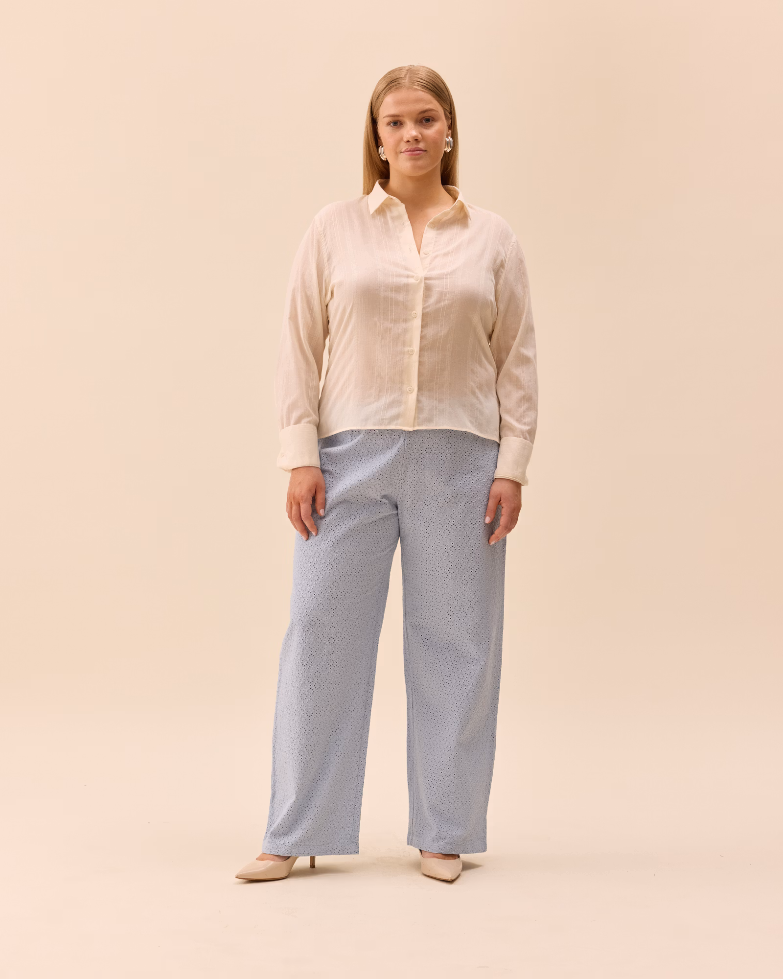 Broderie Pants Airy Blue