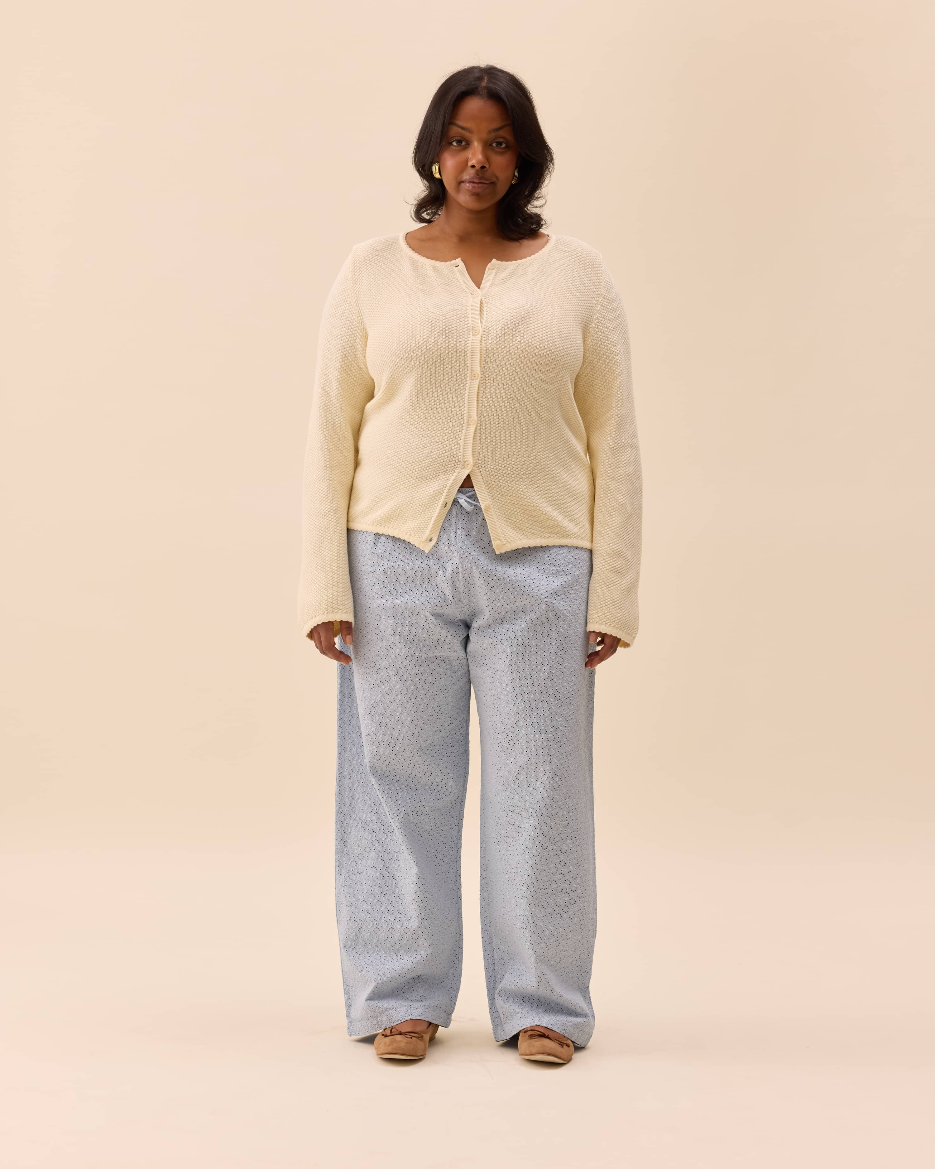 Broderie Pants Airy Blue - Airy Blue | Djerf Avenue