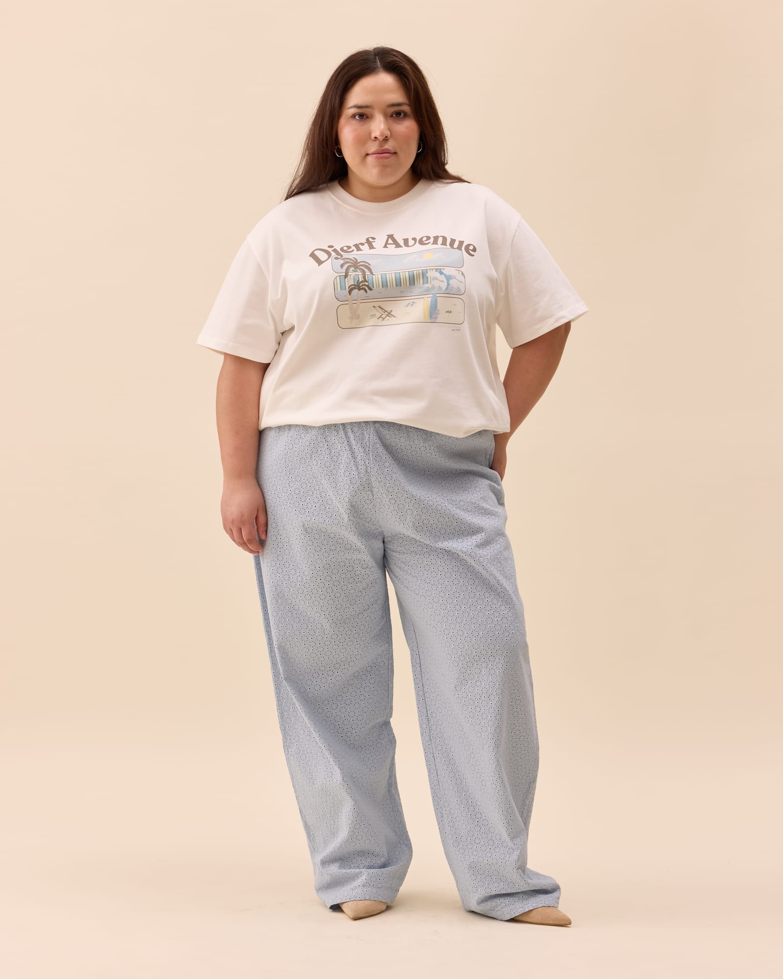 Broderie Pants Airy Blue