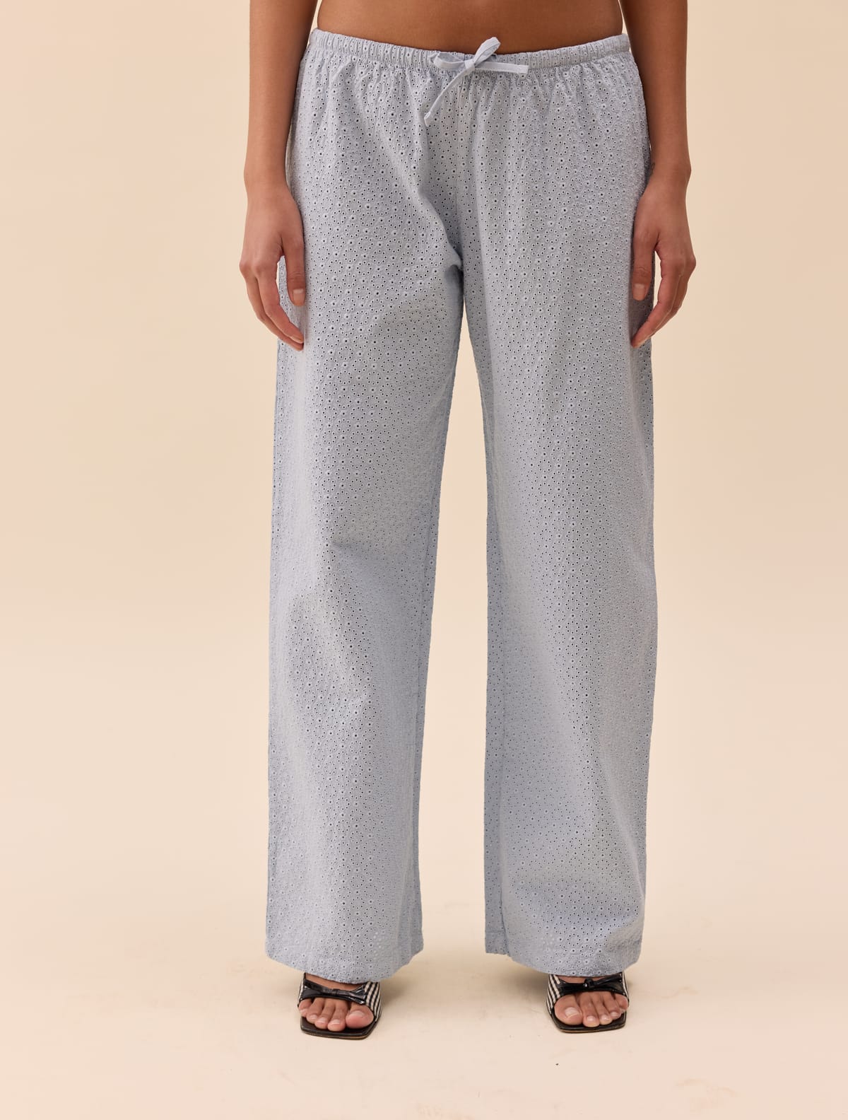 Broderie Pants Airy Blue