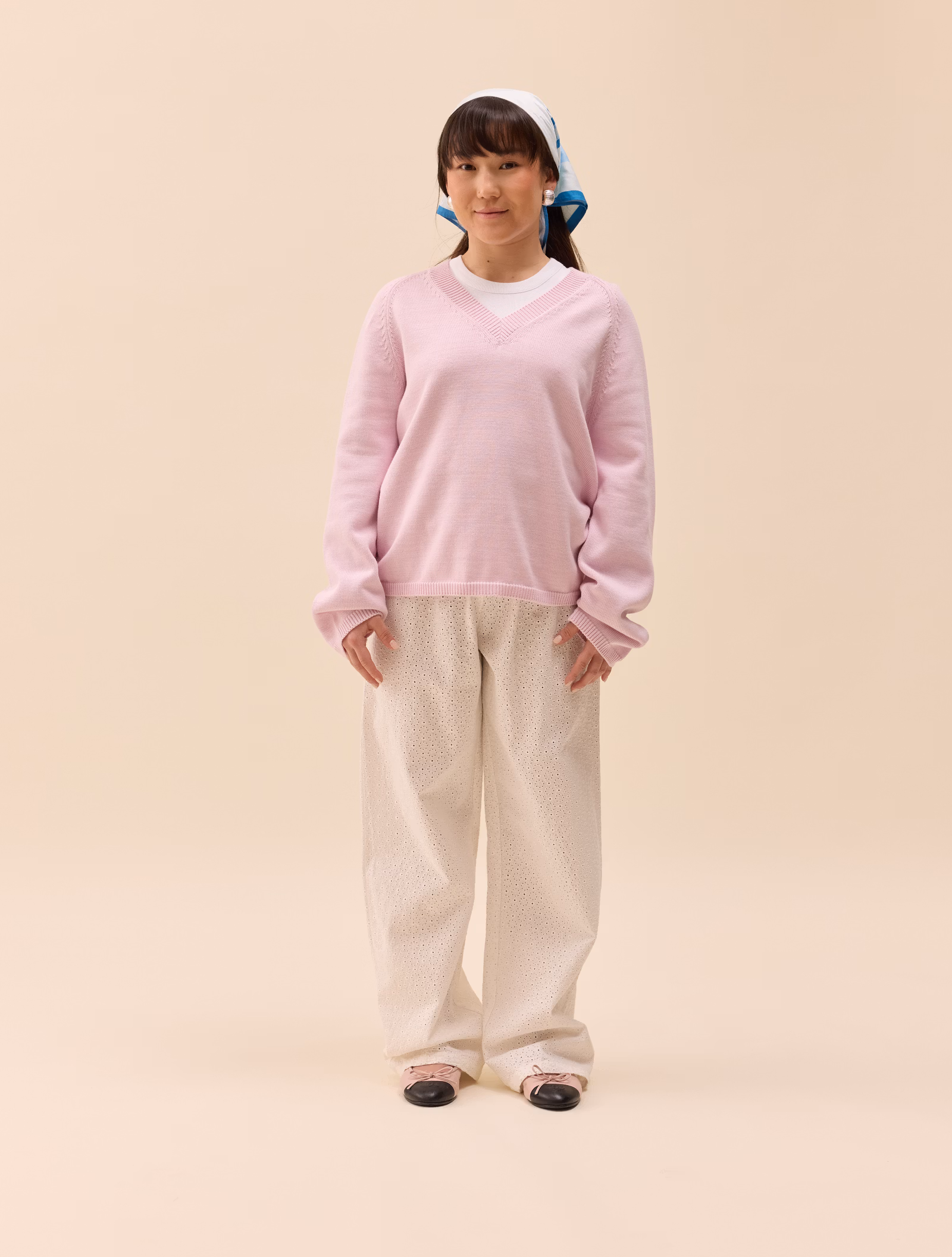 Broderie Pants White