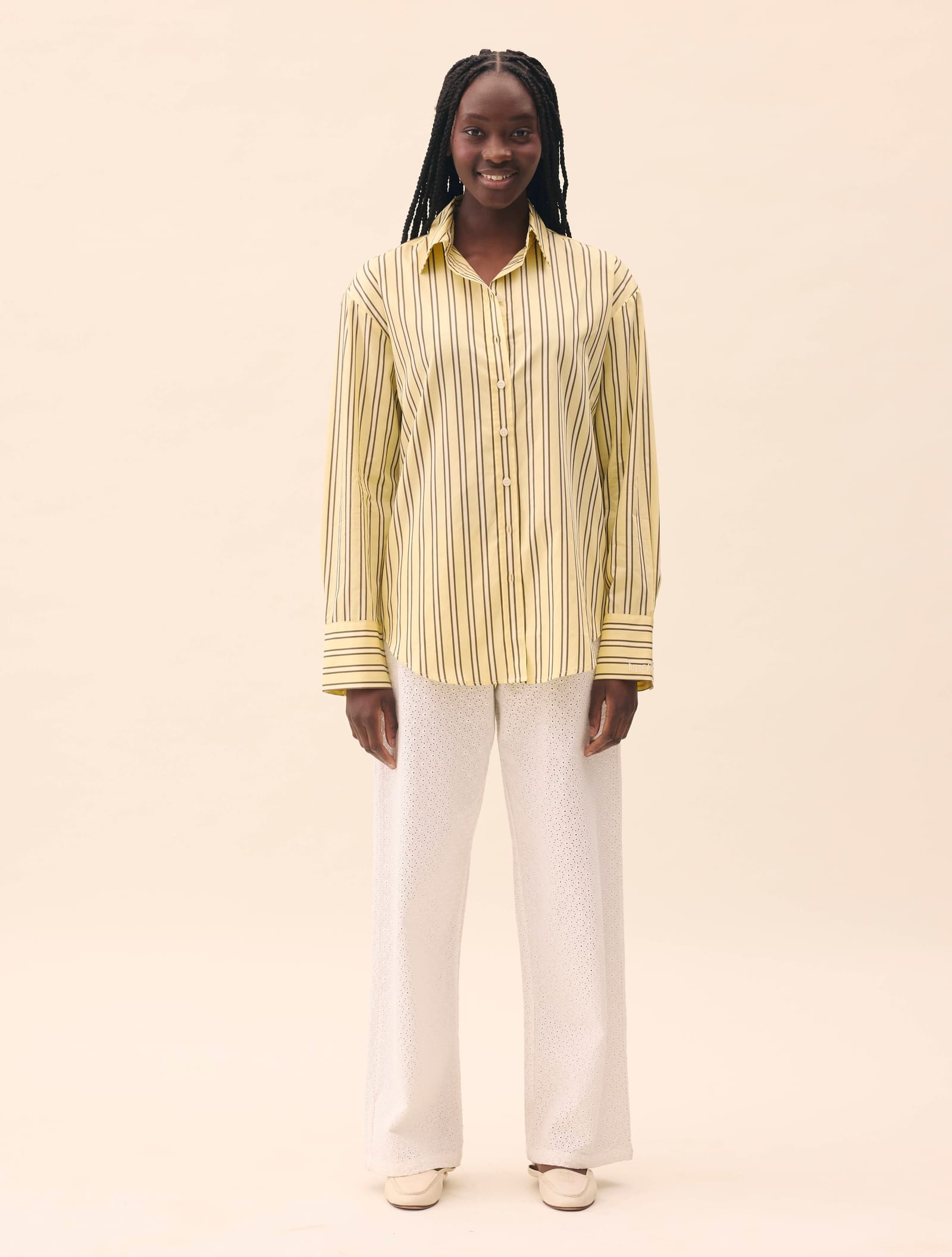 Broderie Pants White