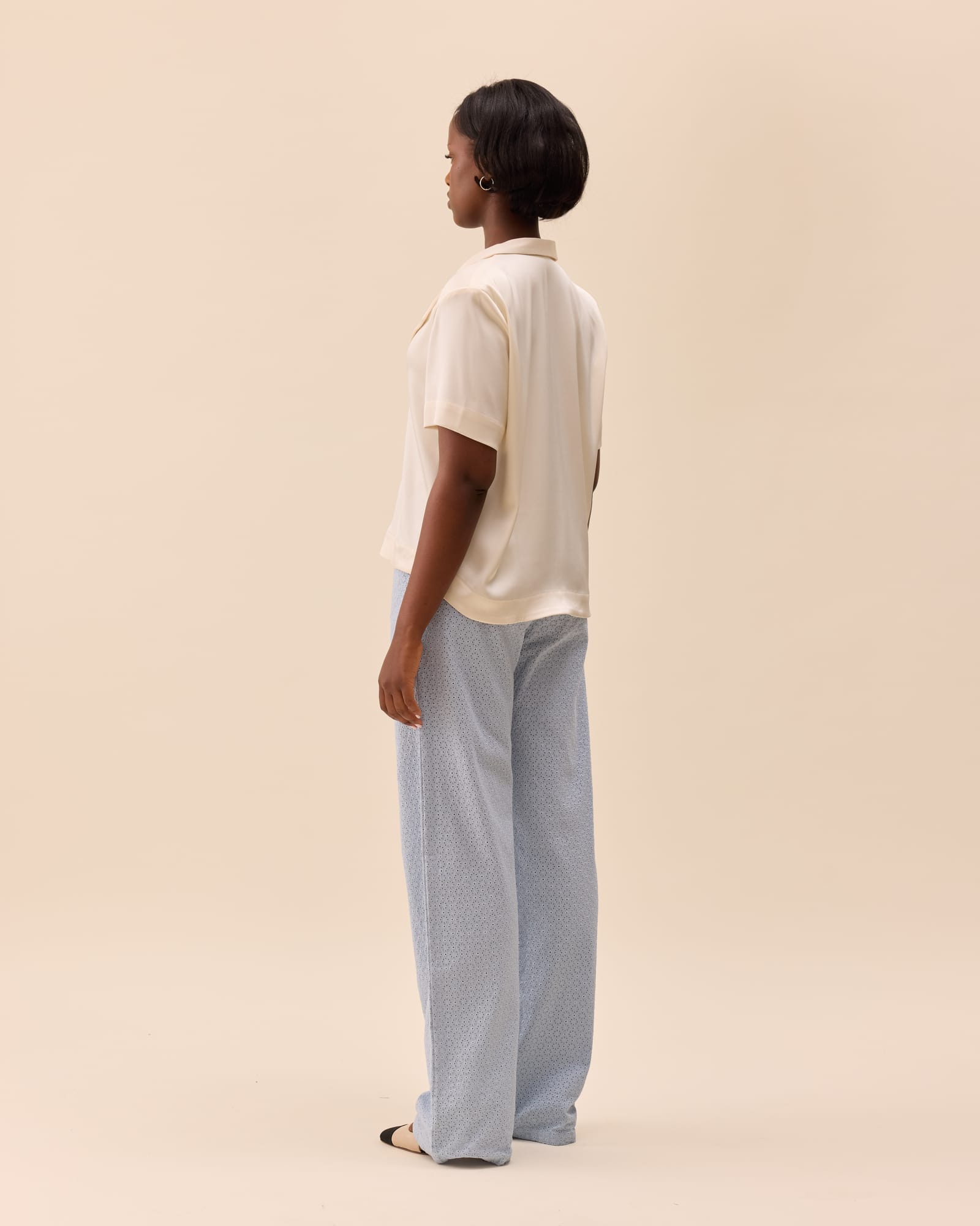Broderie Pants Airy Blue - Tall