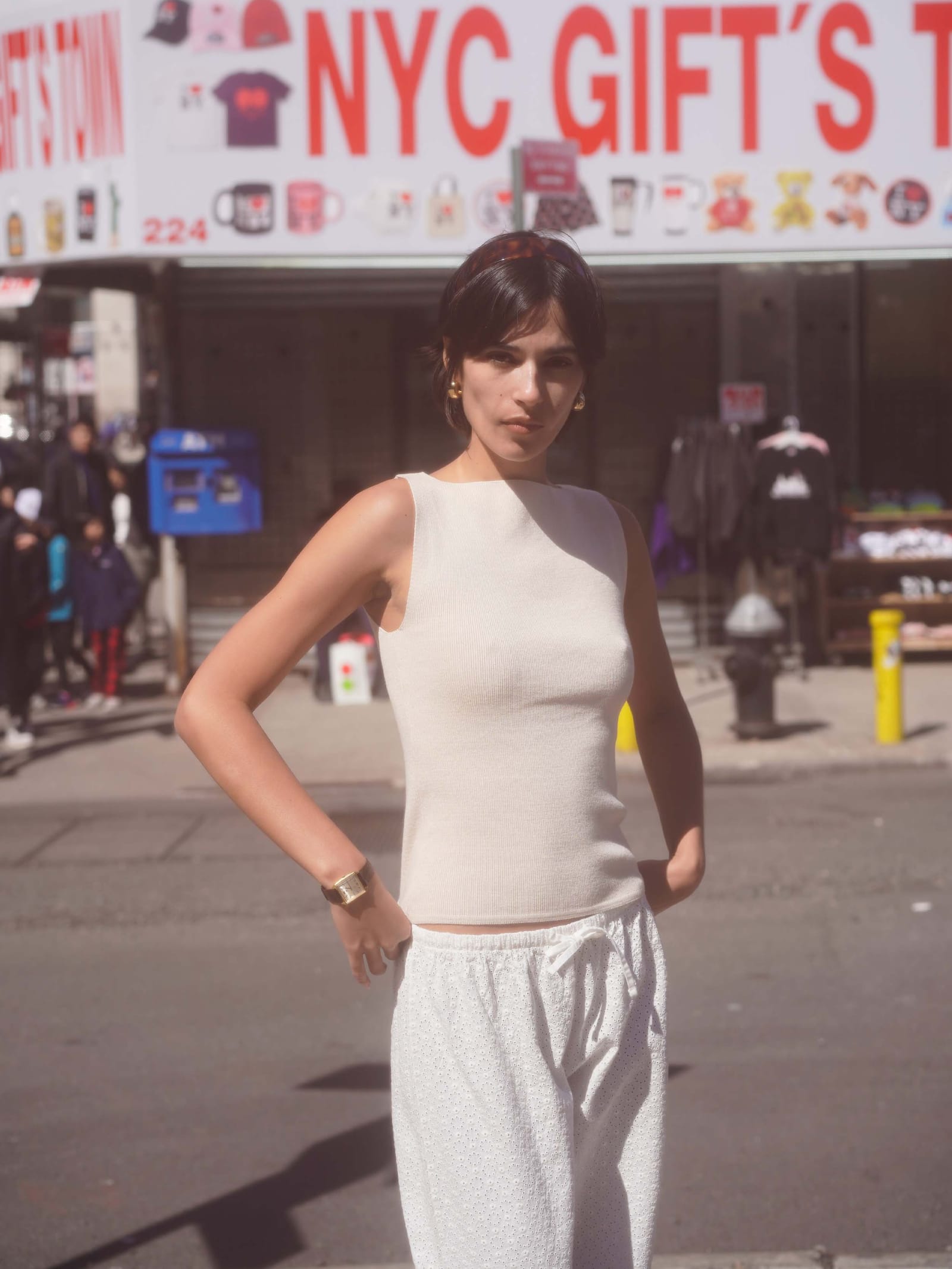 Bateau Tank Top Cream