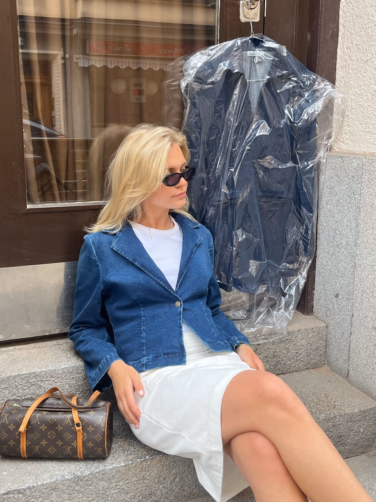Day-to-day Denim Blazer Dark Blue