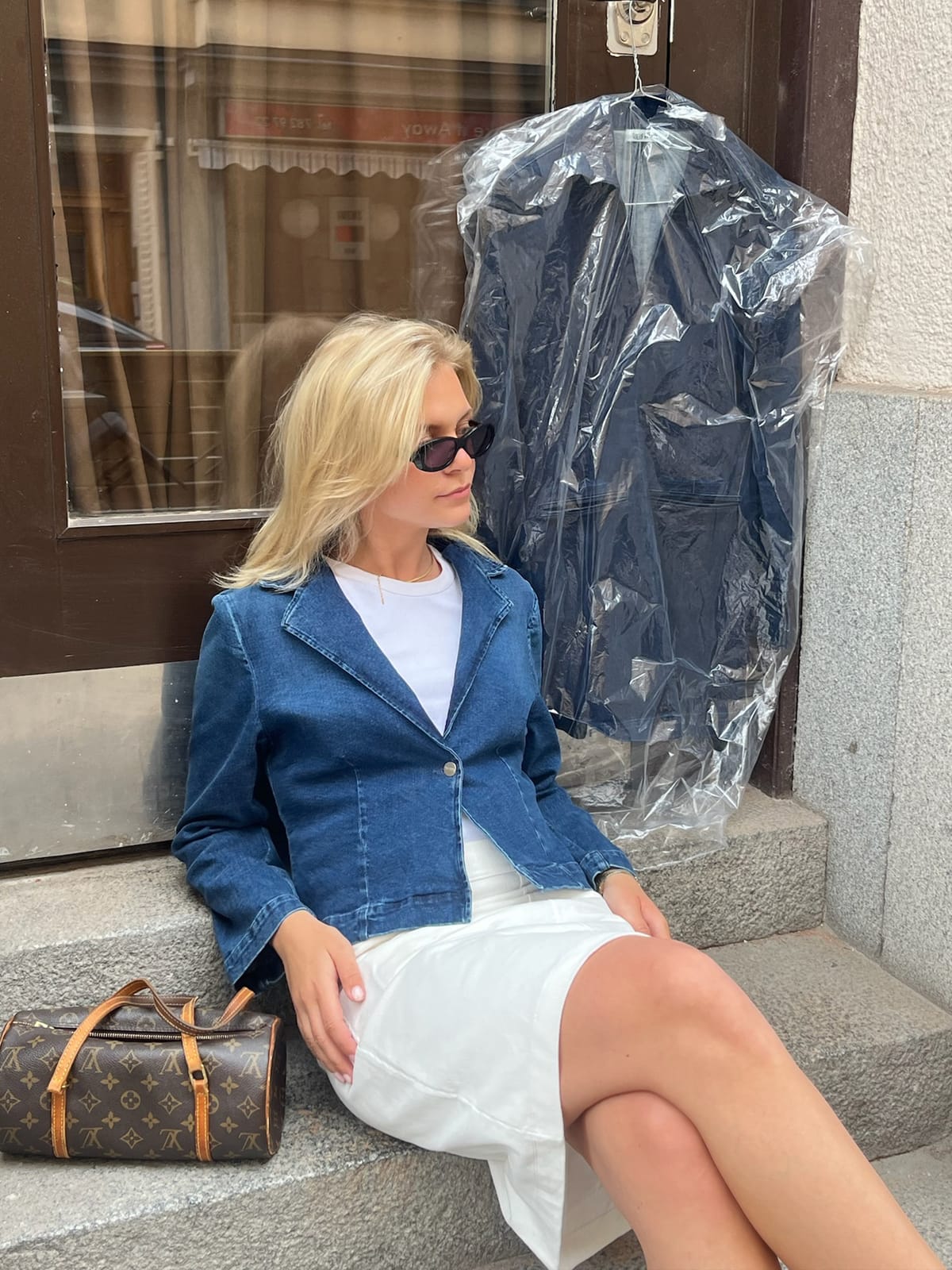 Day-to-day Denim Blazer Dark Blue