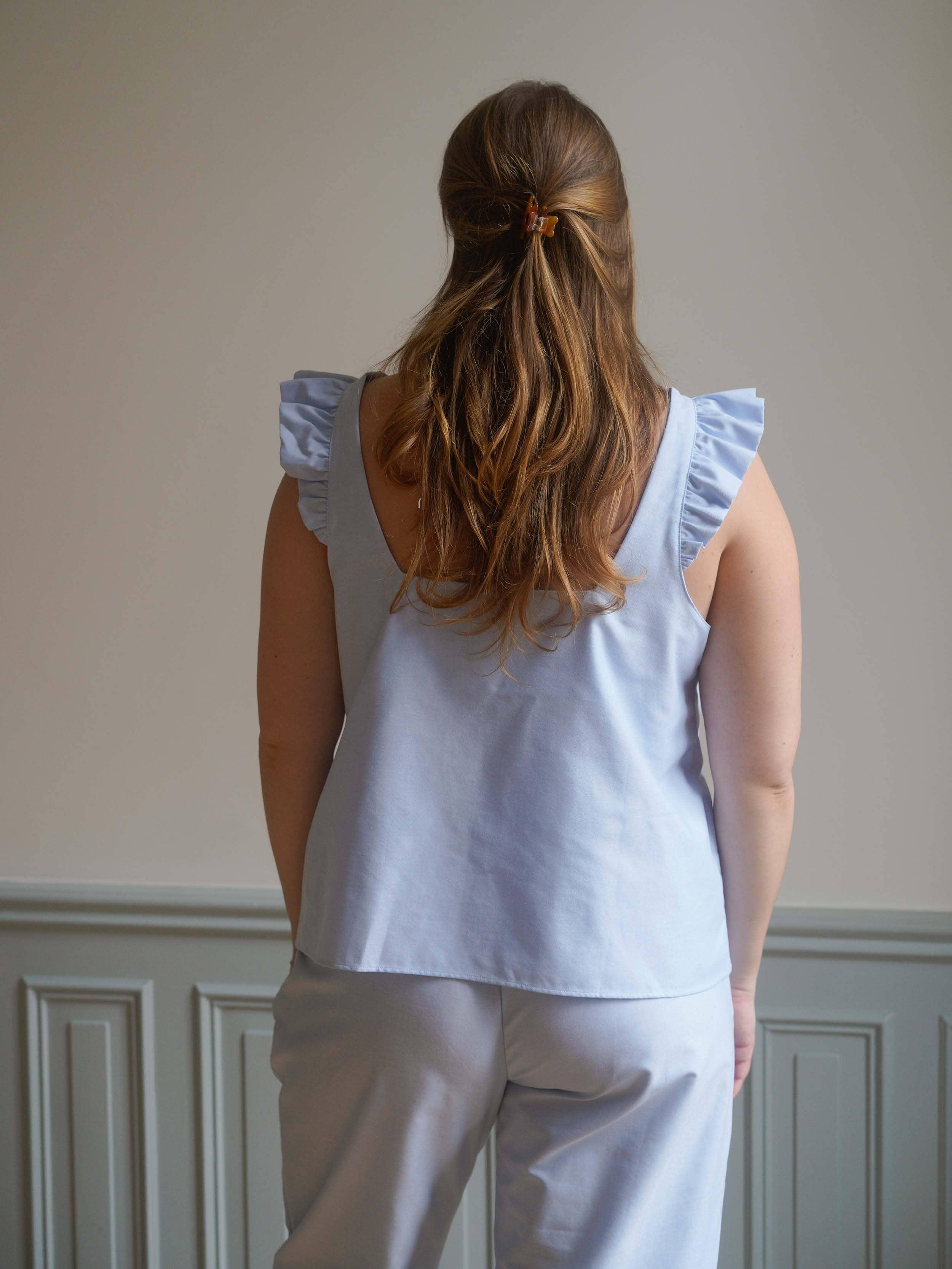 Breezy Tie Top Blue - Blue | Djerf Avenue