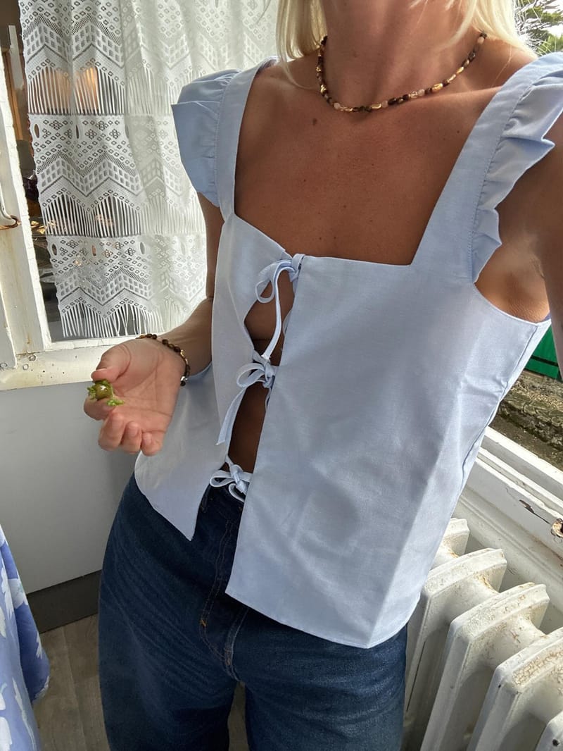 Breezy Tie Top Blue