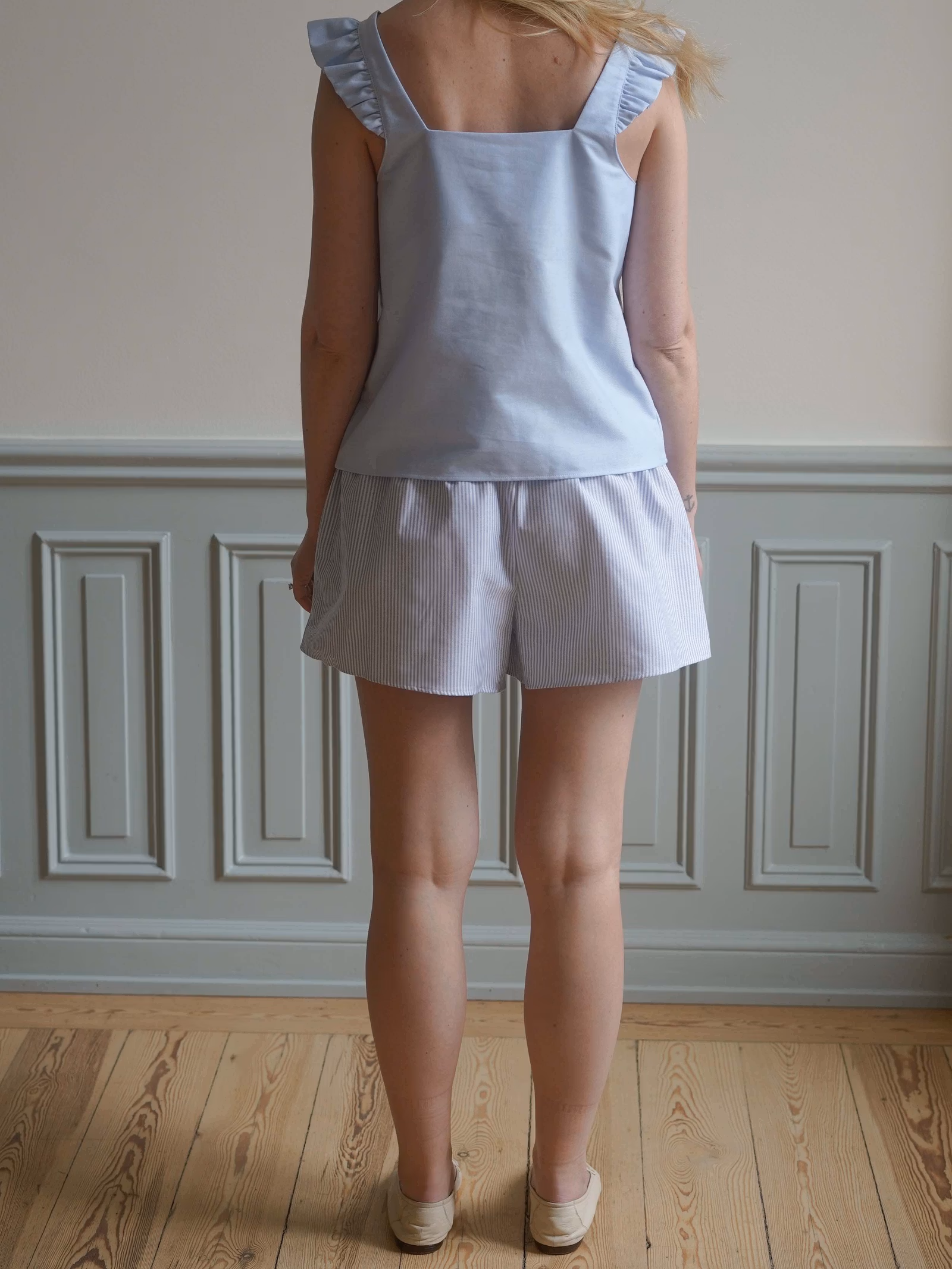 Breezy Short Shorts Blue Stripe