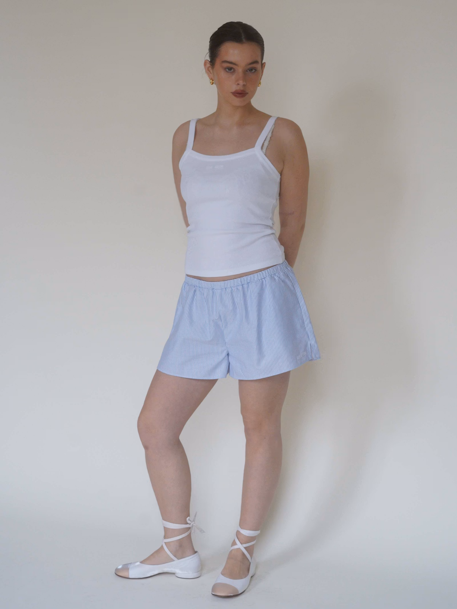 Breezy Short Shorts Blue Stripe